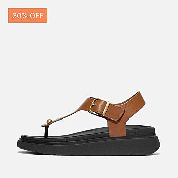 GEN-FF Leather Back-Strap Toe-Post Sandals