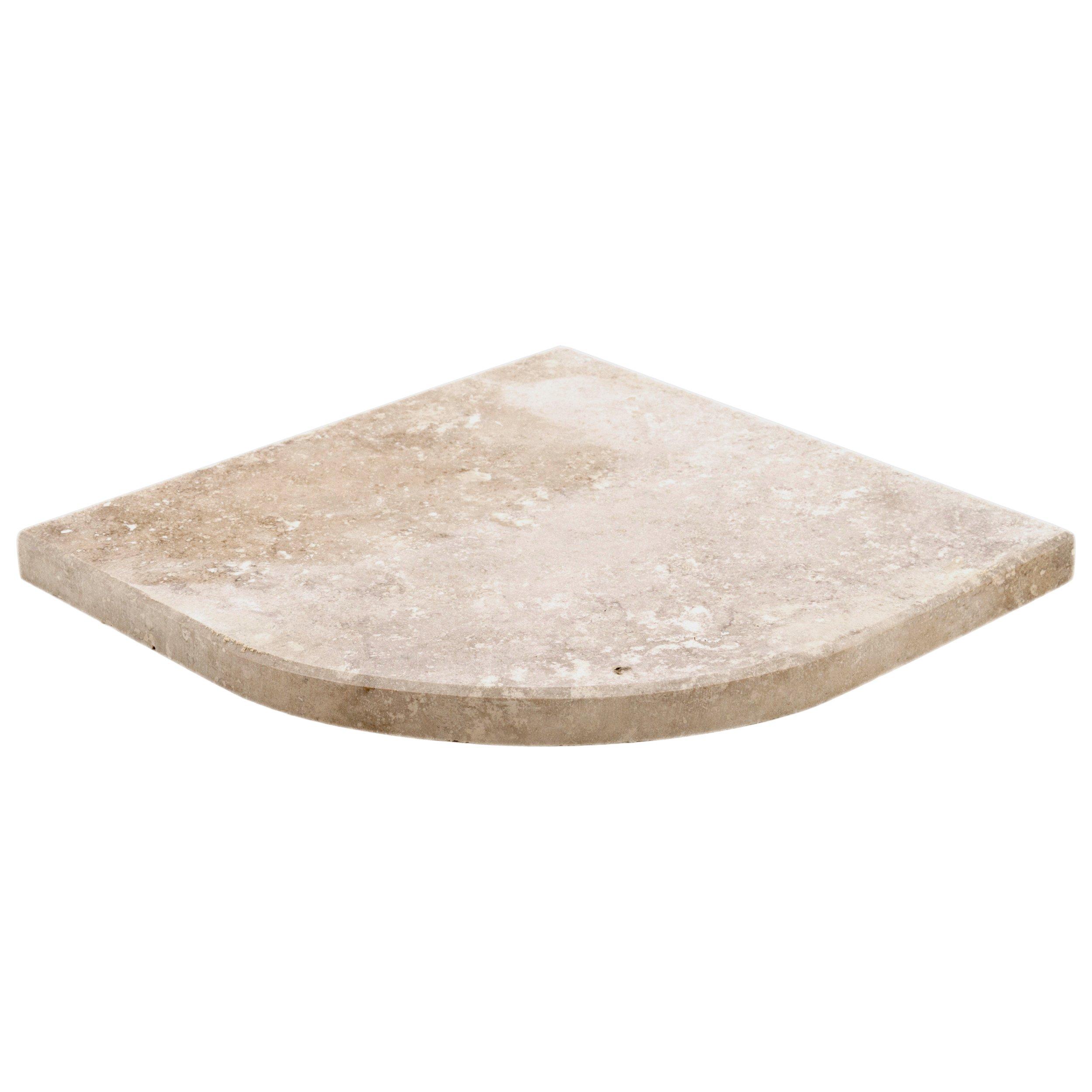 Premium Quality Noce Travertine Resin Corner Shelf for Bathroom Shower