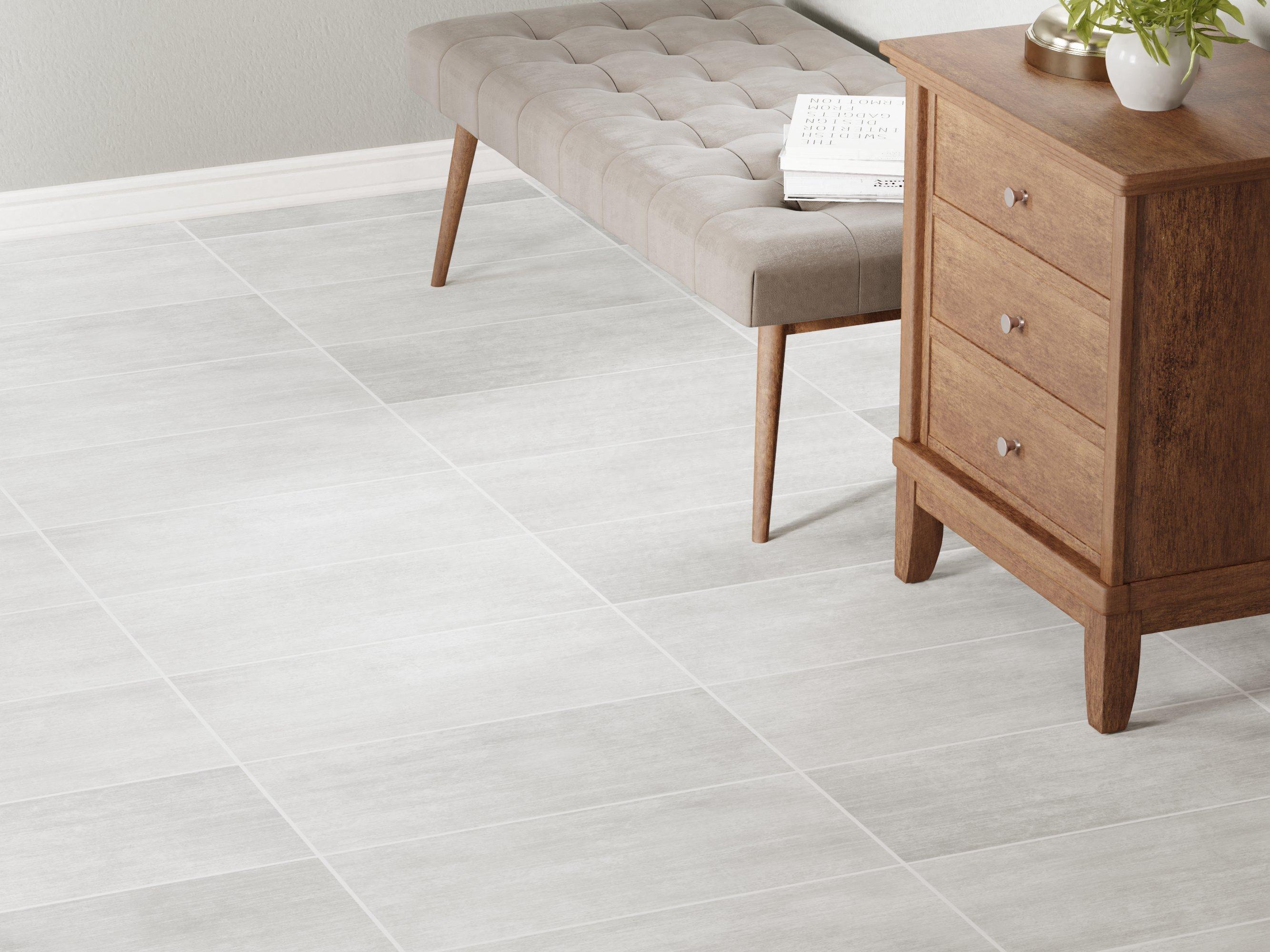 Brush Stroke Nickel Matte Porcelain Tile