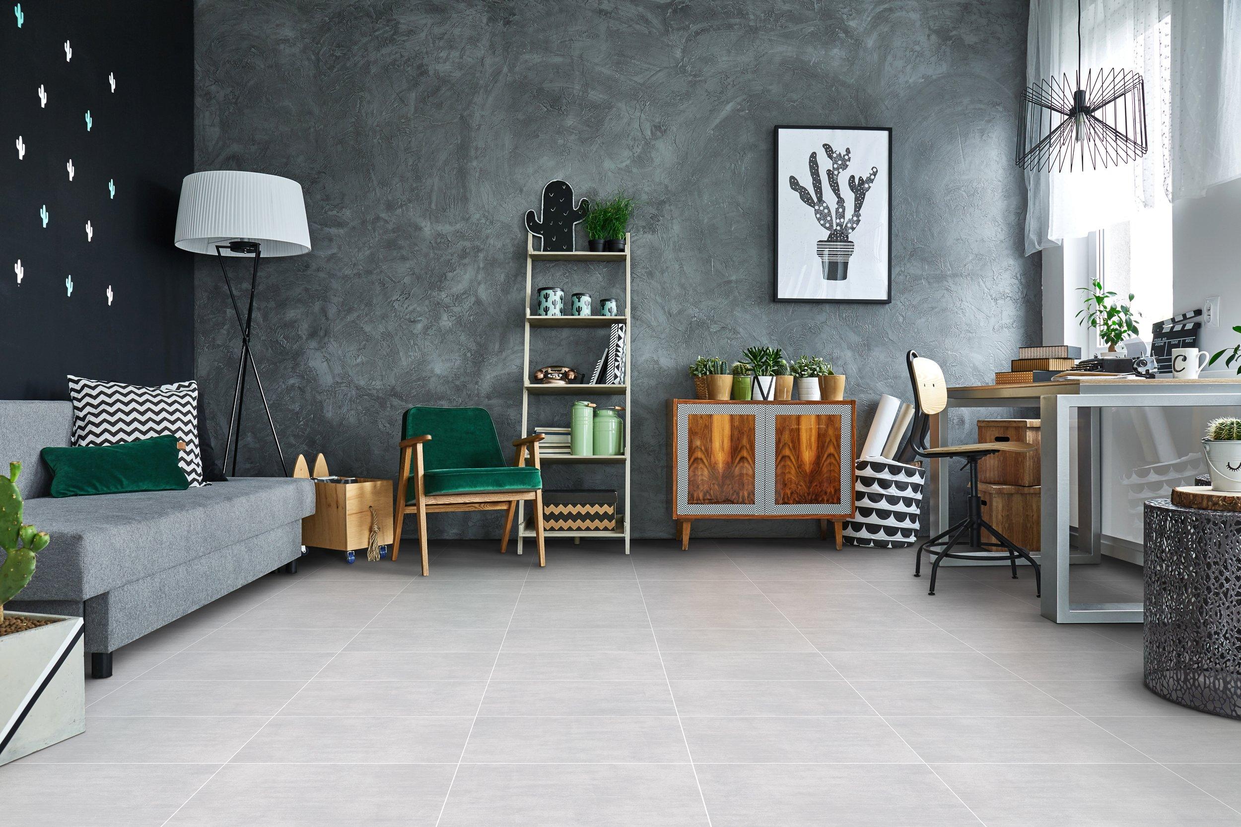 Brush Stroke Nickel Porcelain Tile