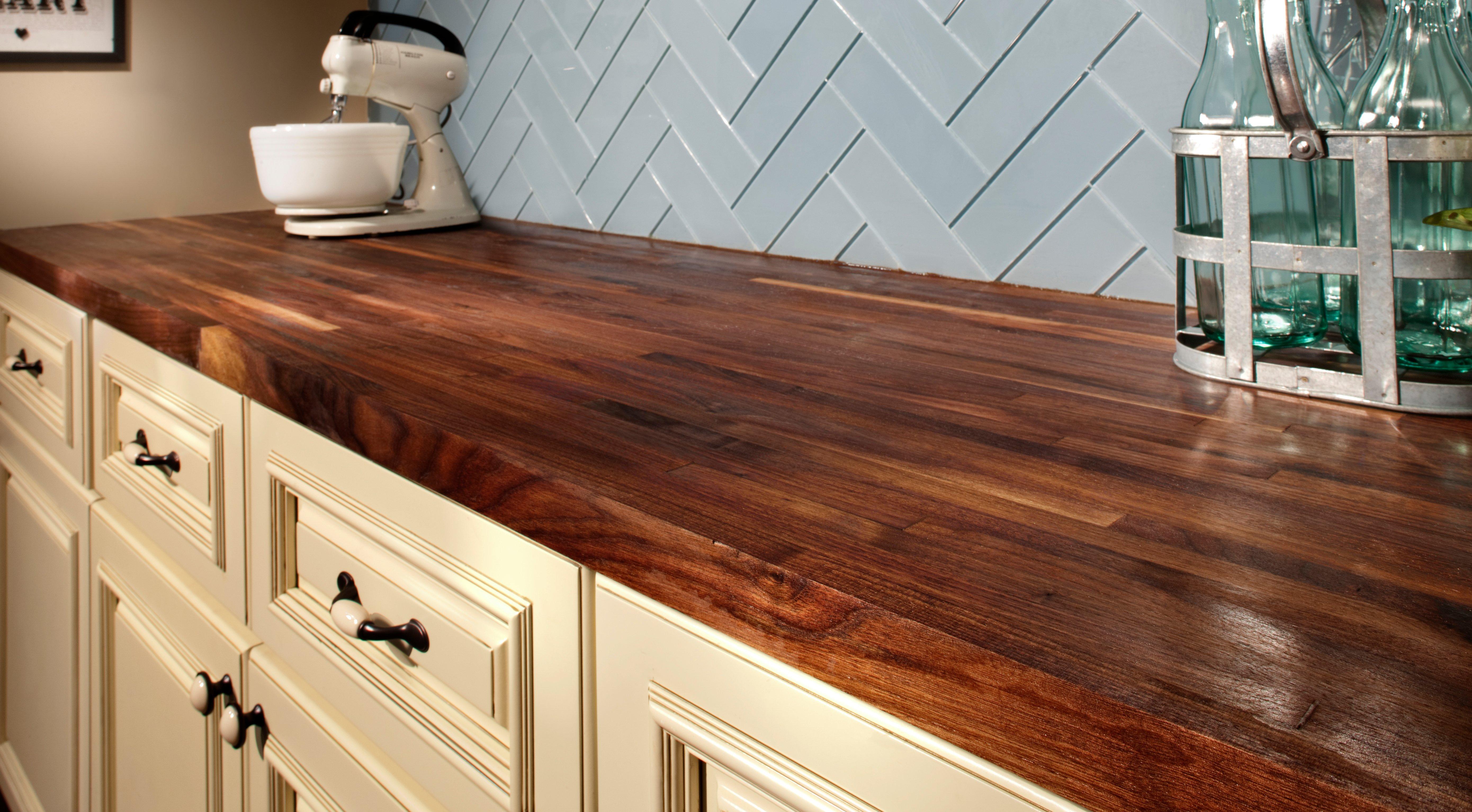 American Walnut Butcher Block Countertop 12ft. | Floor & Decor