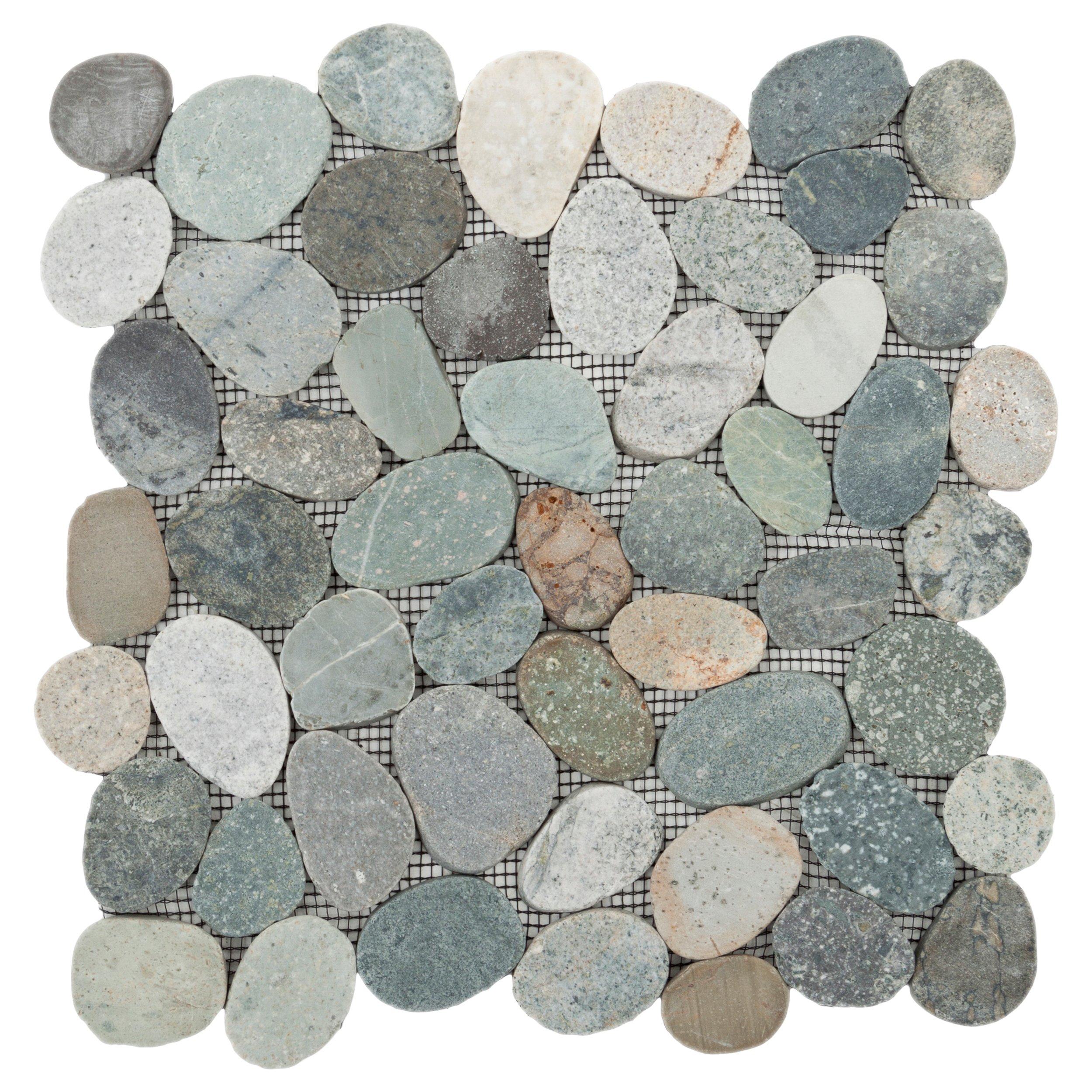 Kayan River Pebble Honed Stone Mosaic