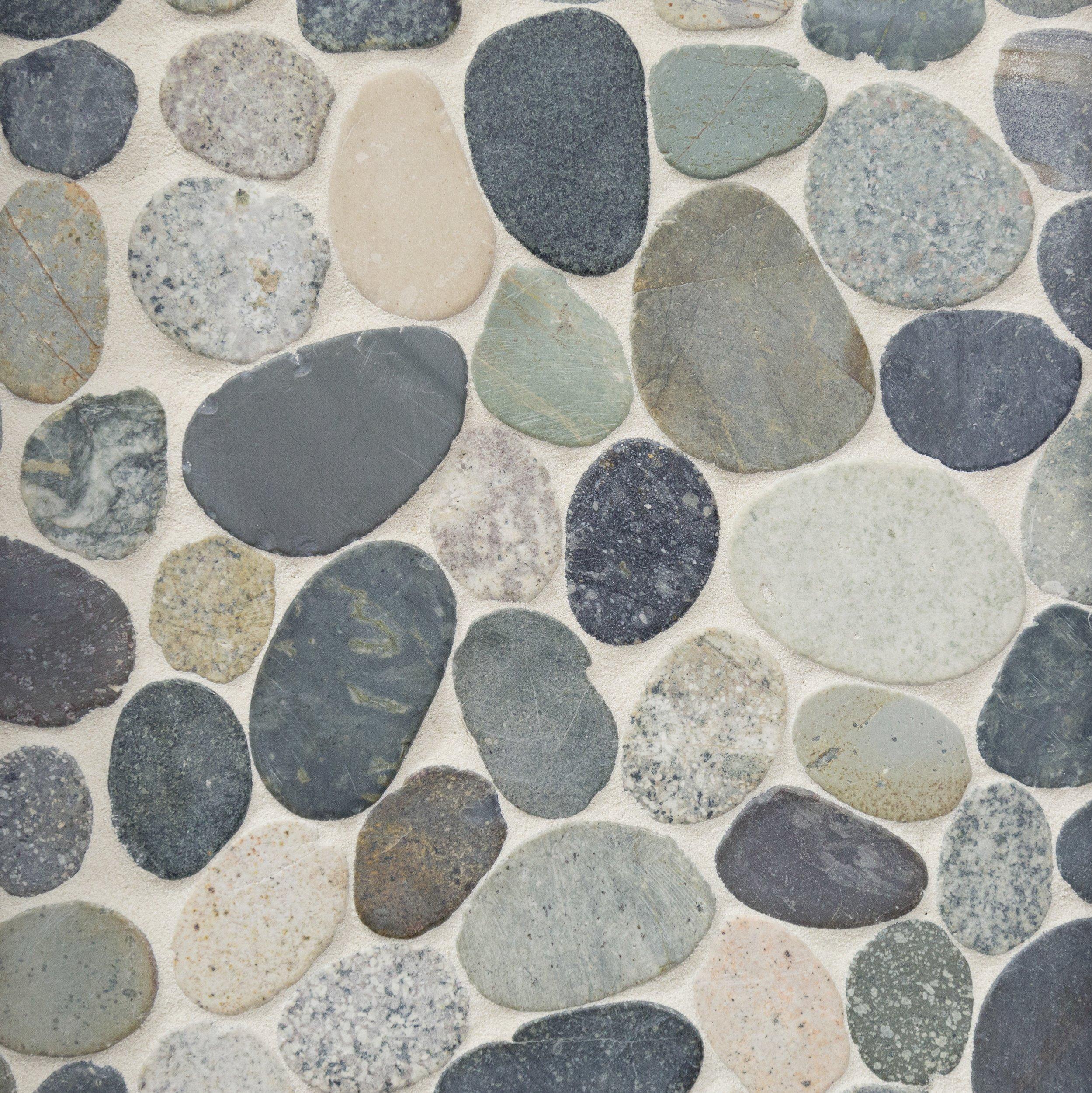 Kayan River Pebble Mosaic Floor And Decor, Pebble Tile Mosaics