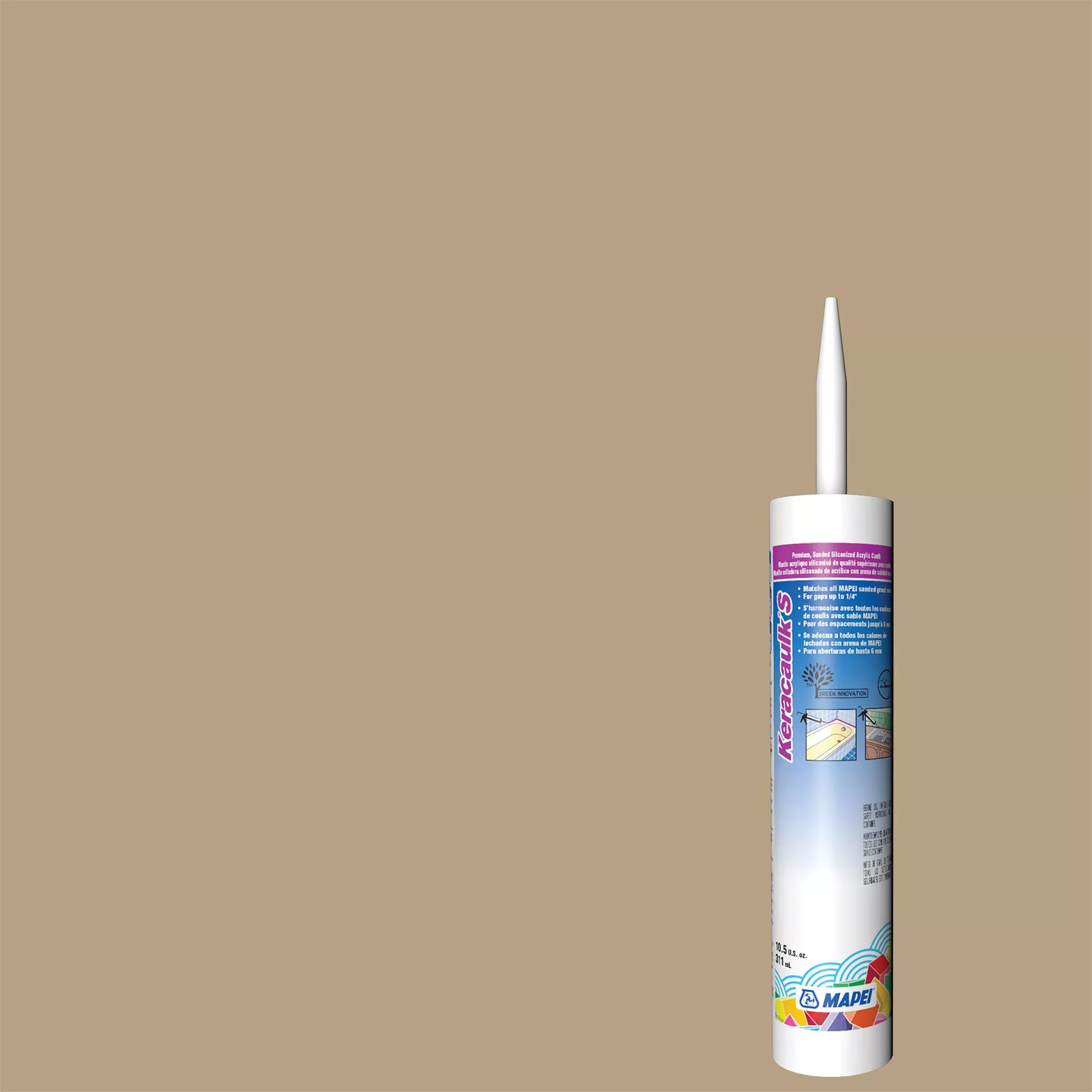 Mapei 44 Pale Umber Keracaulk S Sanded Siliconized Acrylic Caulk