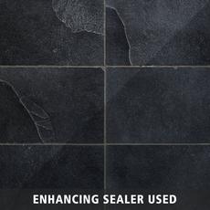 Jet Black Basalt Limestone Tile - 3 x 9 - 100465384 | Floor and Decor