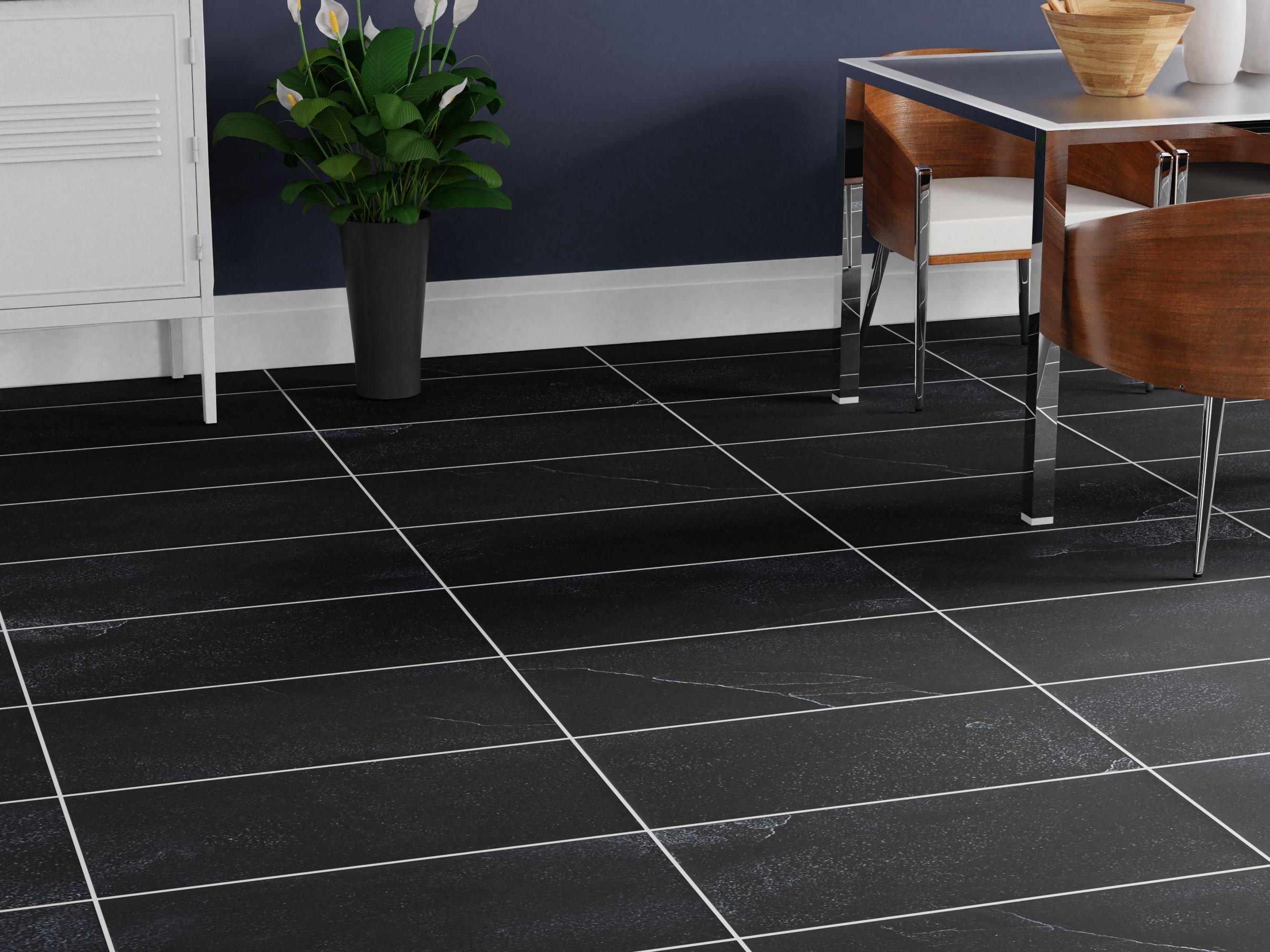 Black Brushed Limestone Tile