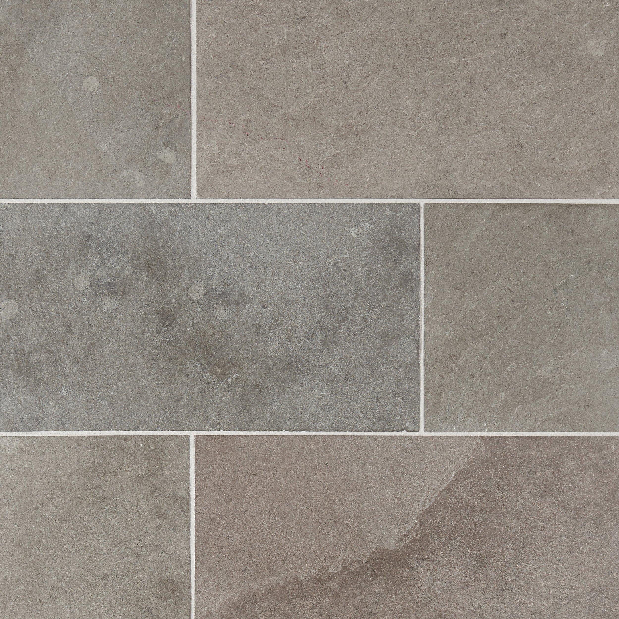 Ashford Gray Brushed Limestone Tile
