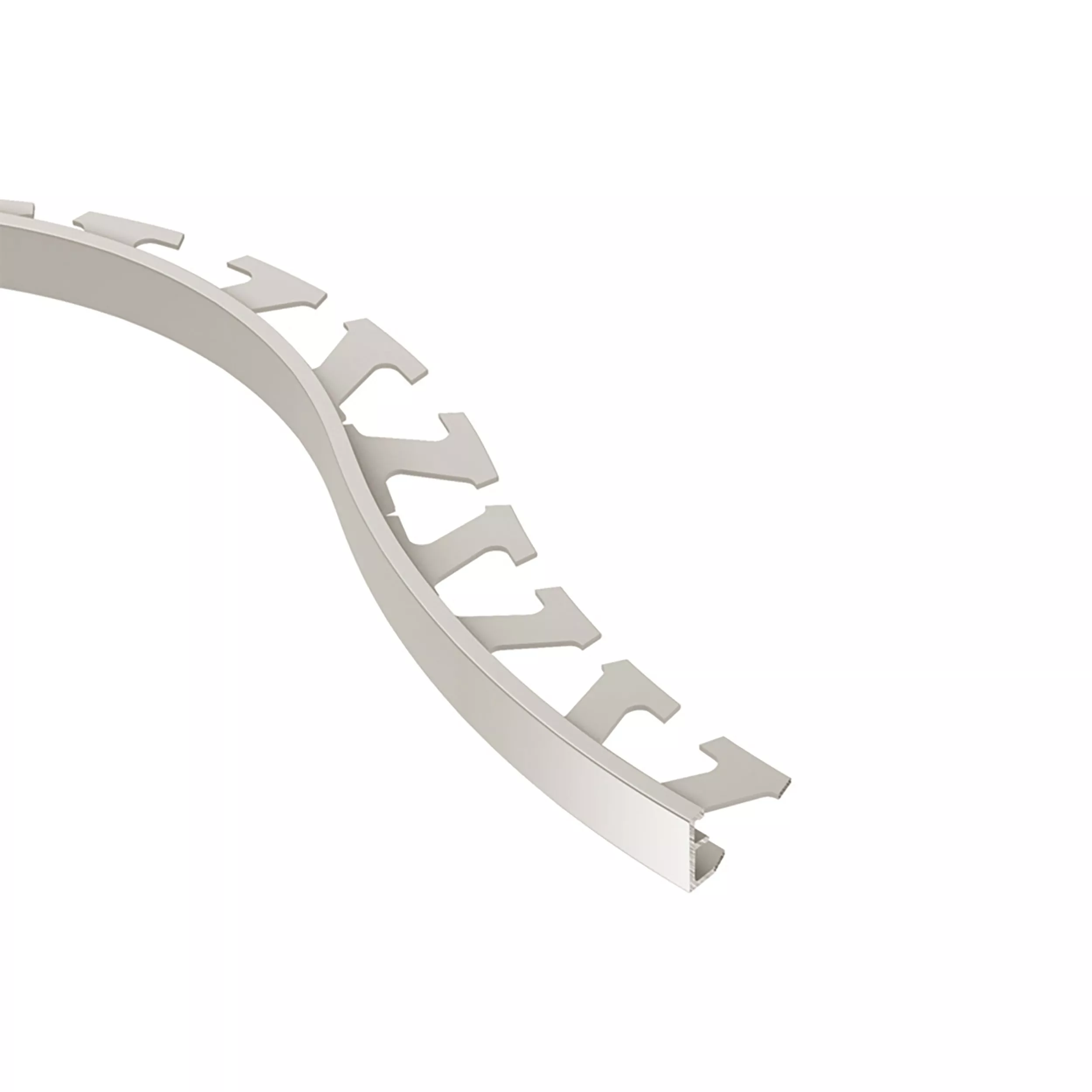 Schluter Jolly-Radius Edge Trim 3/8in. Aluminum Satin Nickel
