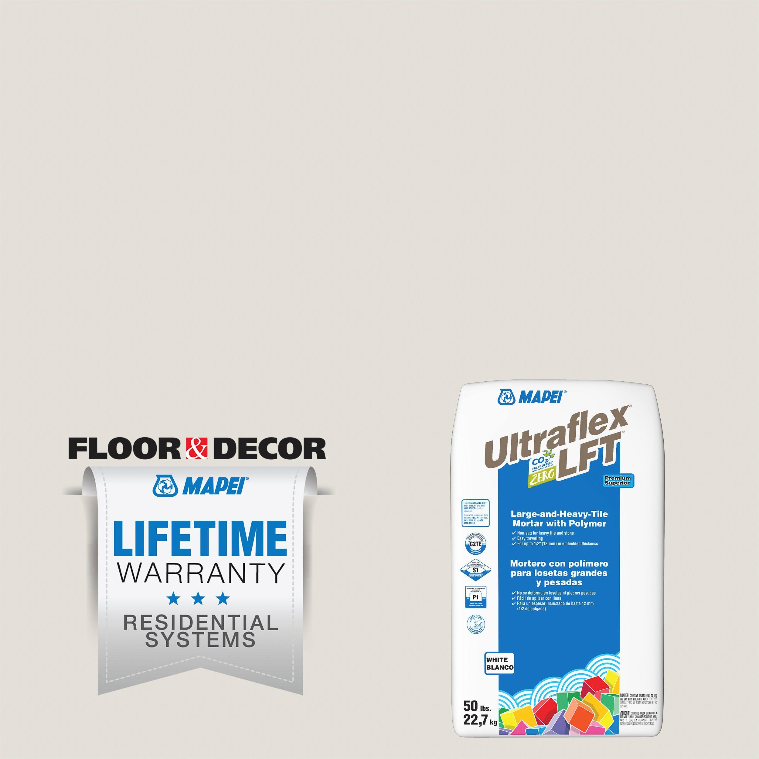 Mapei Ultraflex Lft Gray Large Format Tile Mortar 50lb 951100090 Floor And Decor