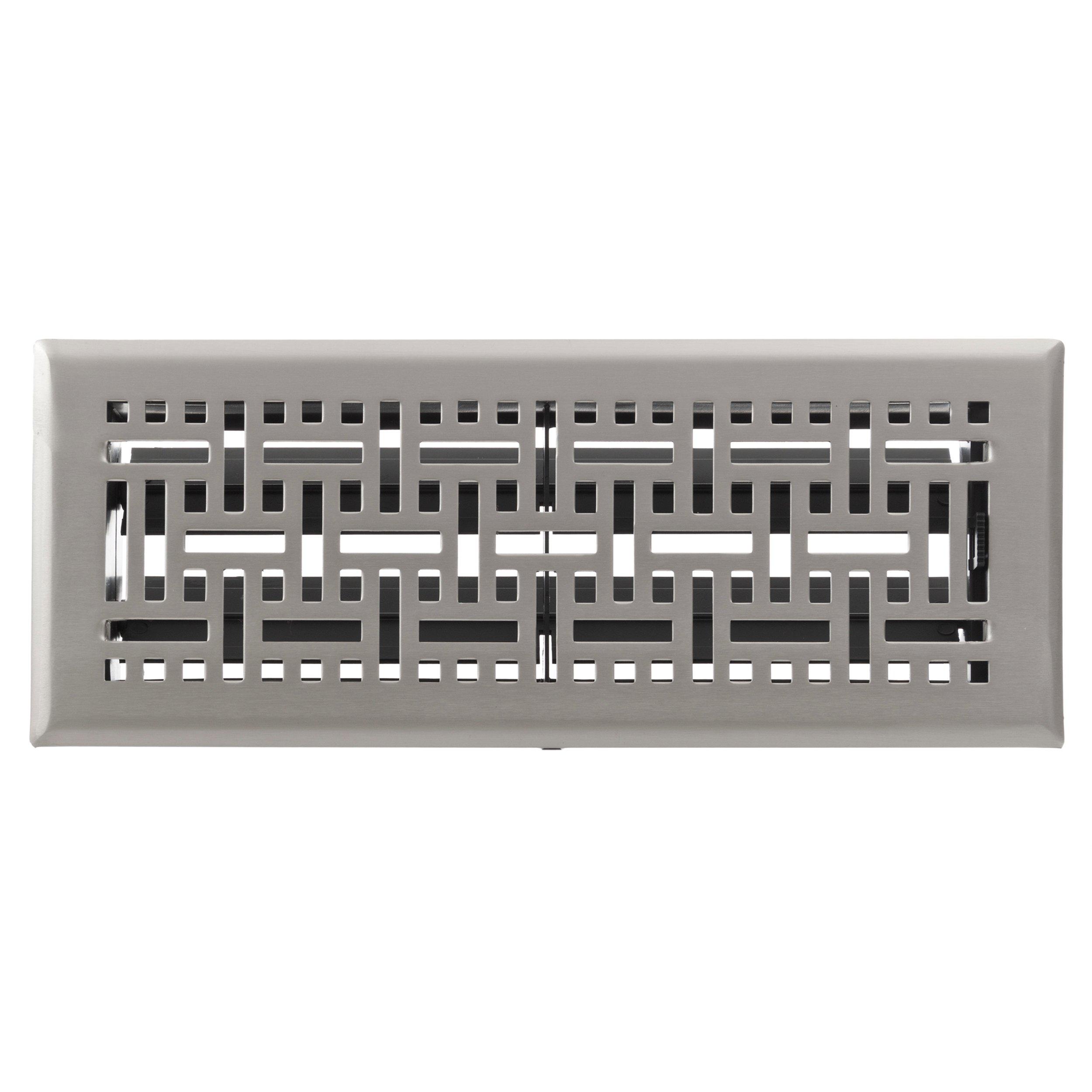 Satin Nickel Wicker Floor Register