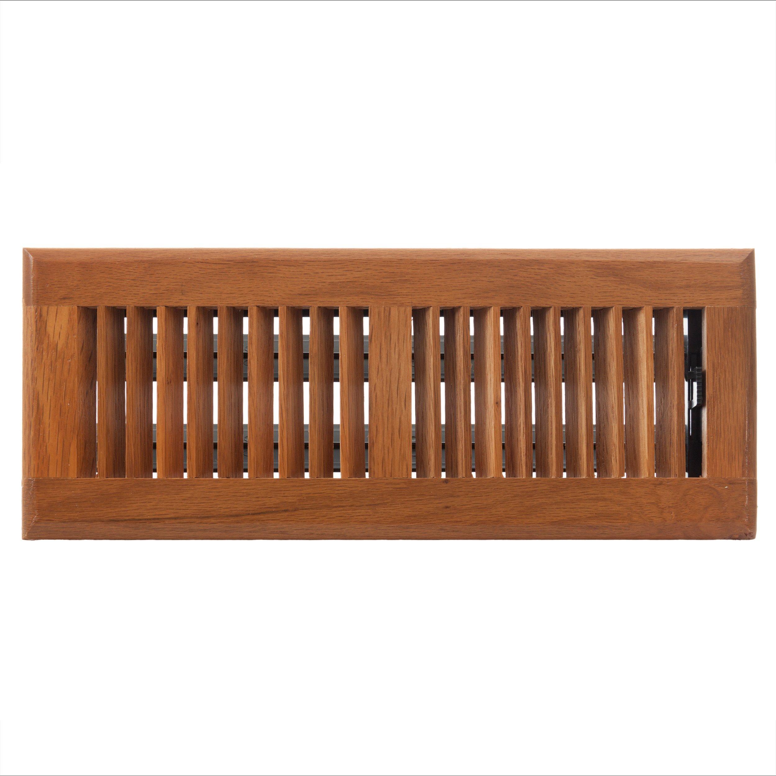 Oak Louvered Floor Register