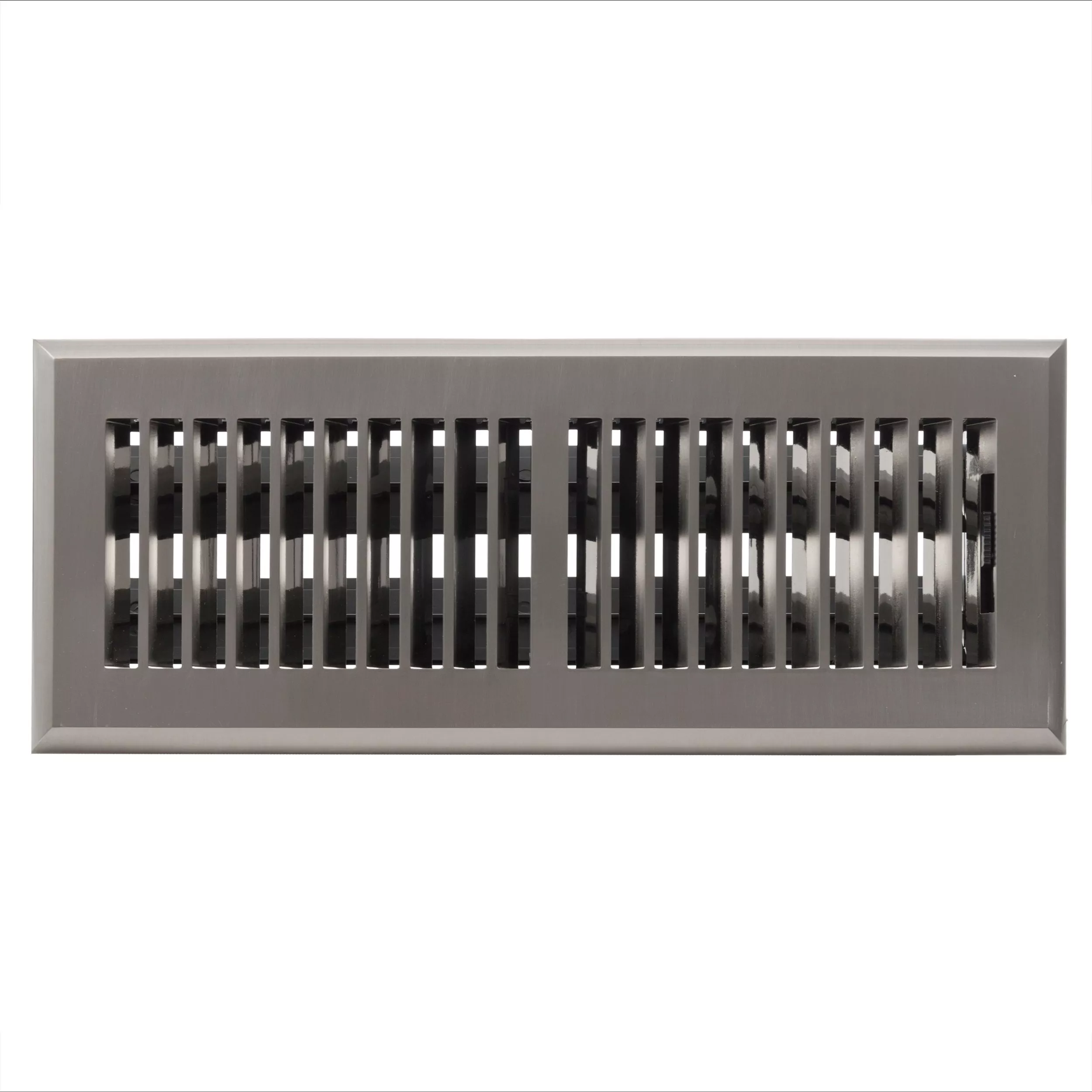 Satin Nickel Louvered Prefinished Floor Register