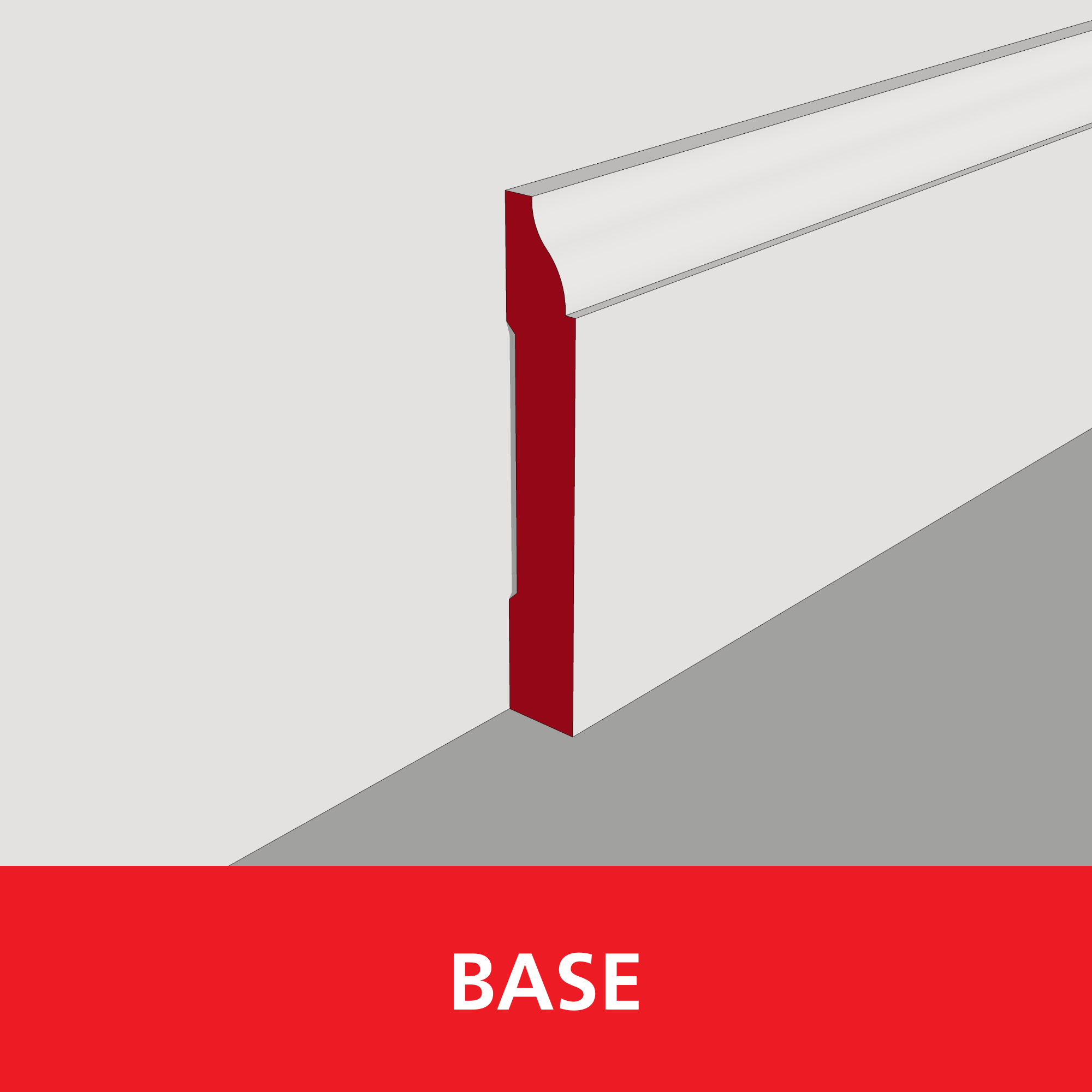 MDF WM0623 12mm x 3 1/4in. x 12ft. Base - 8Pk.