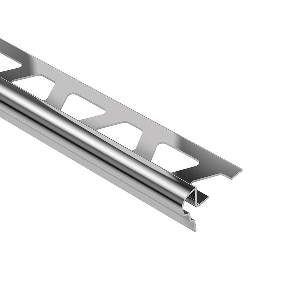 Schluter Trep-Fl Stair Trim 7/16 in. Stainless Steel