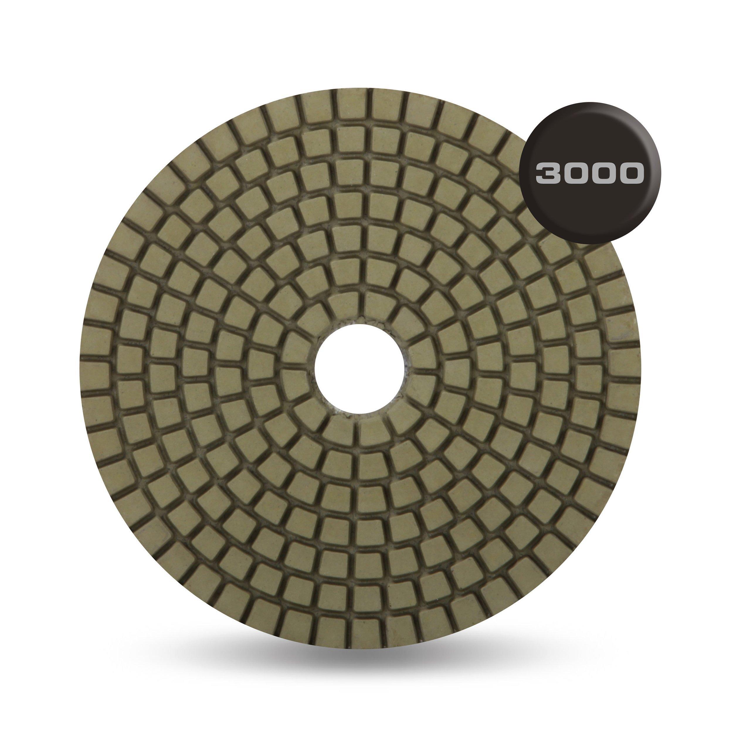 MAXIMUM 50-3000 Grit Diamond Wet Polishing Pad Set for Stone