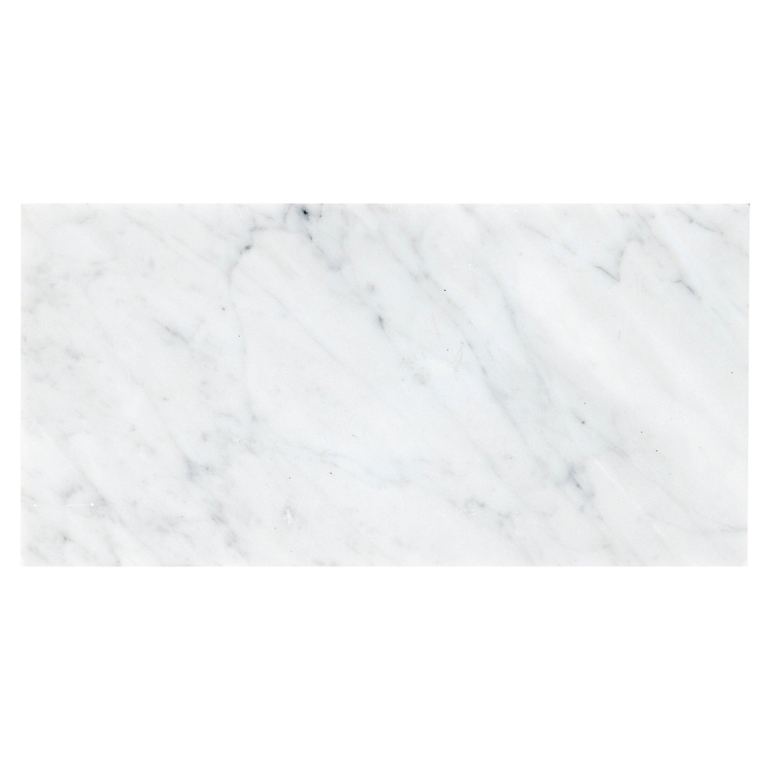 Bianco Carrara Polished Marble Tile 3 X 6 931100477 Floor And Decor