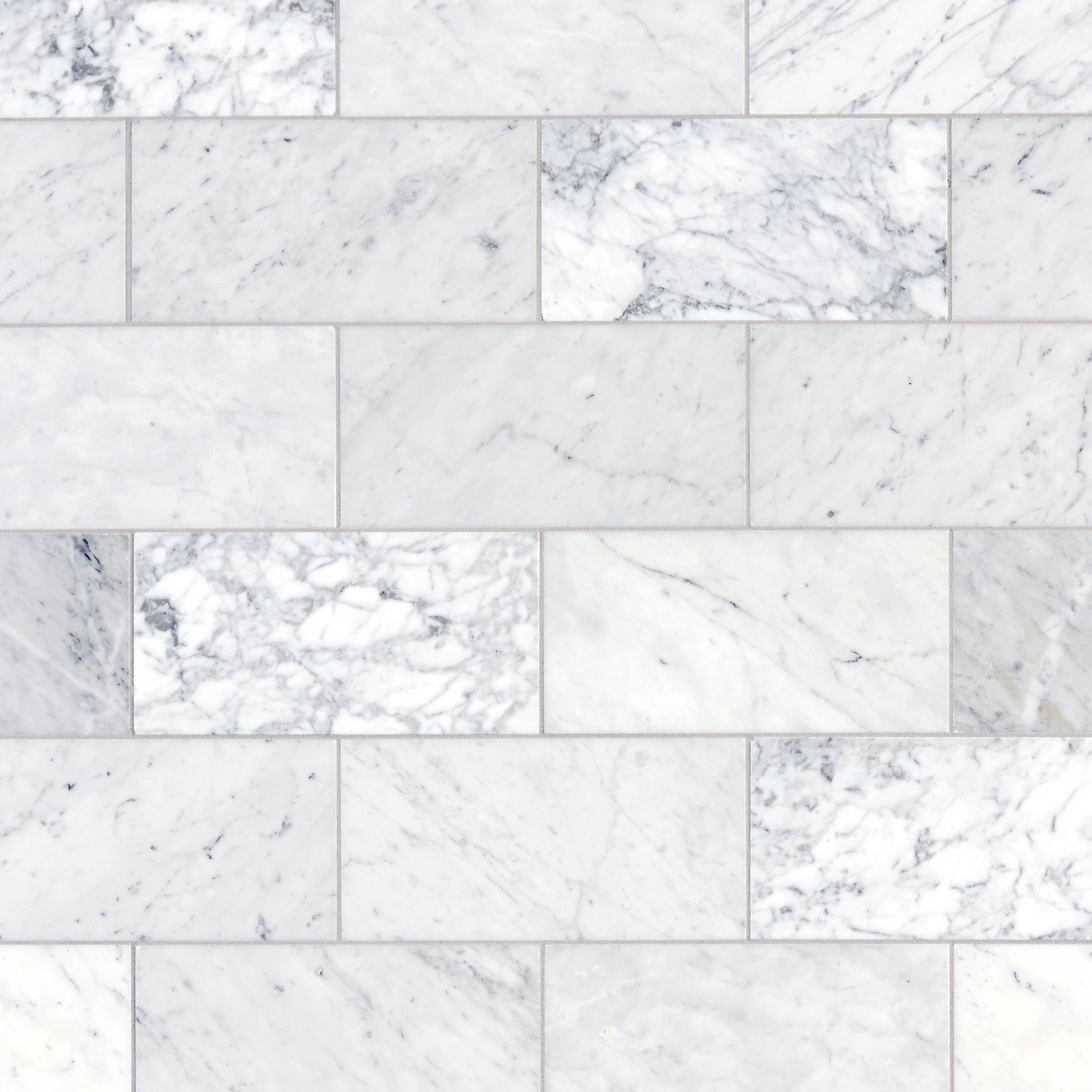 Bianco Carrara Marble Tile Floor And, White Carrara Marble Tile