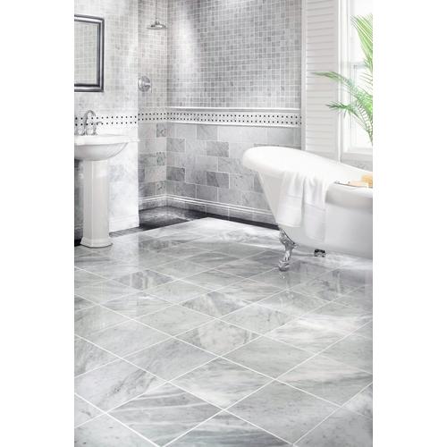 Bianco Carrara Marble Tile 12 X, Marble Tile Bathroom Floor