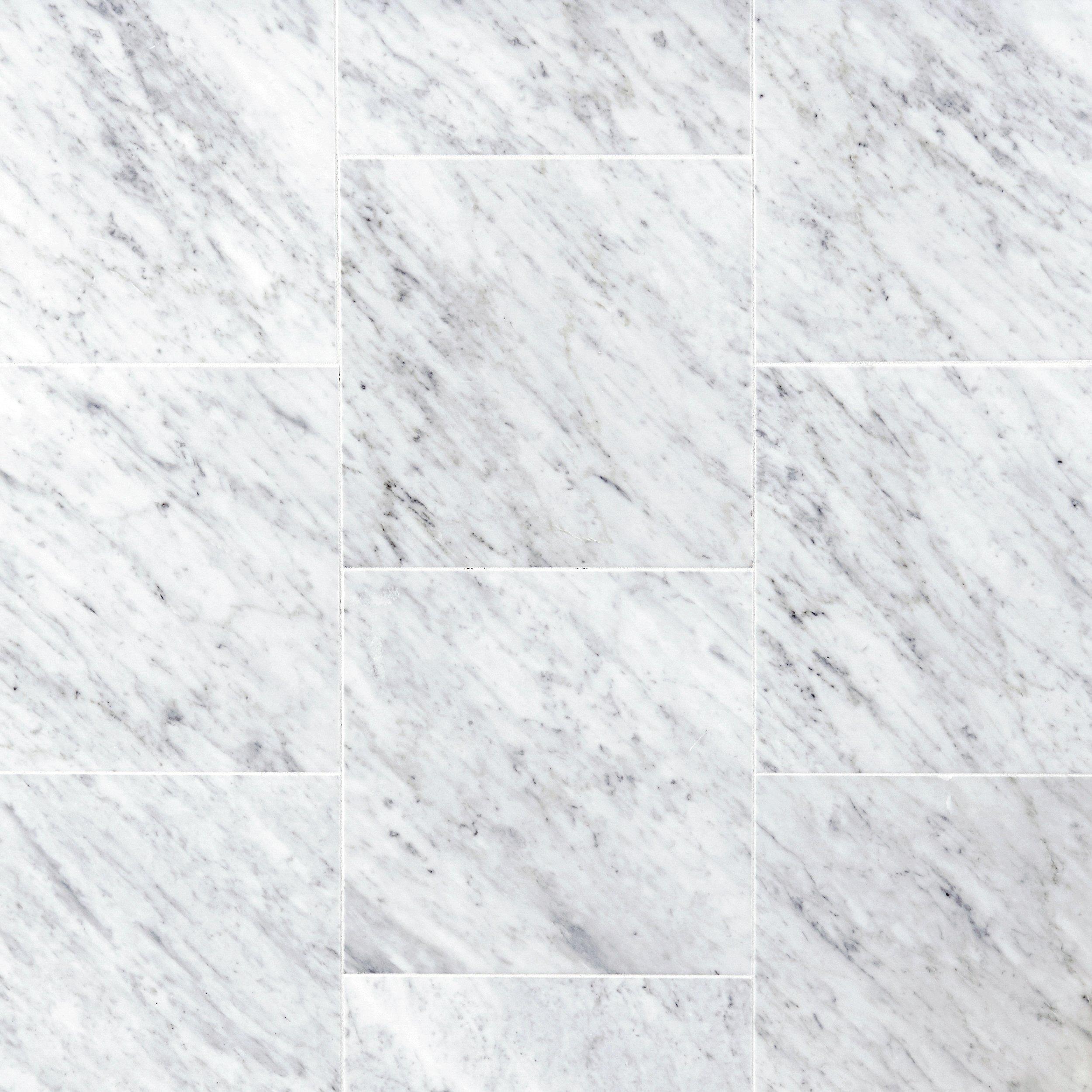 Bianco Carrara Polished Marble Tile