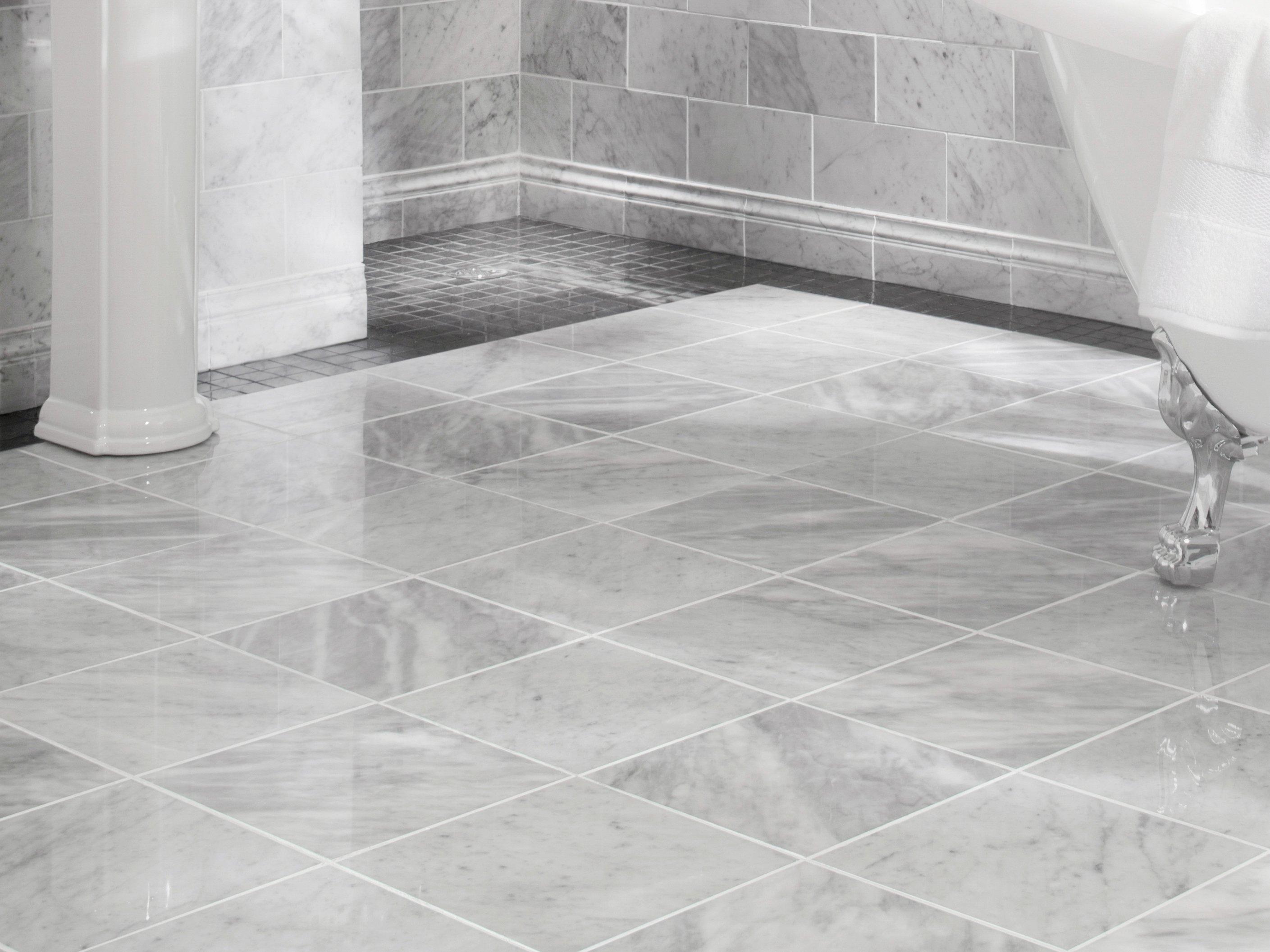 Bianco Carrara Polished Marble Tile