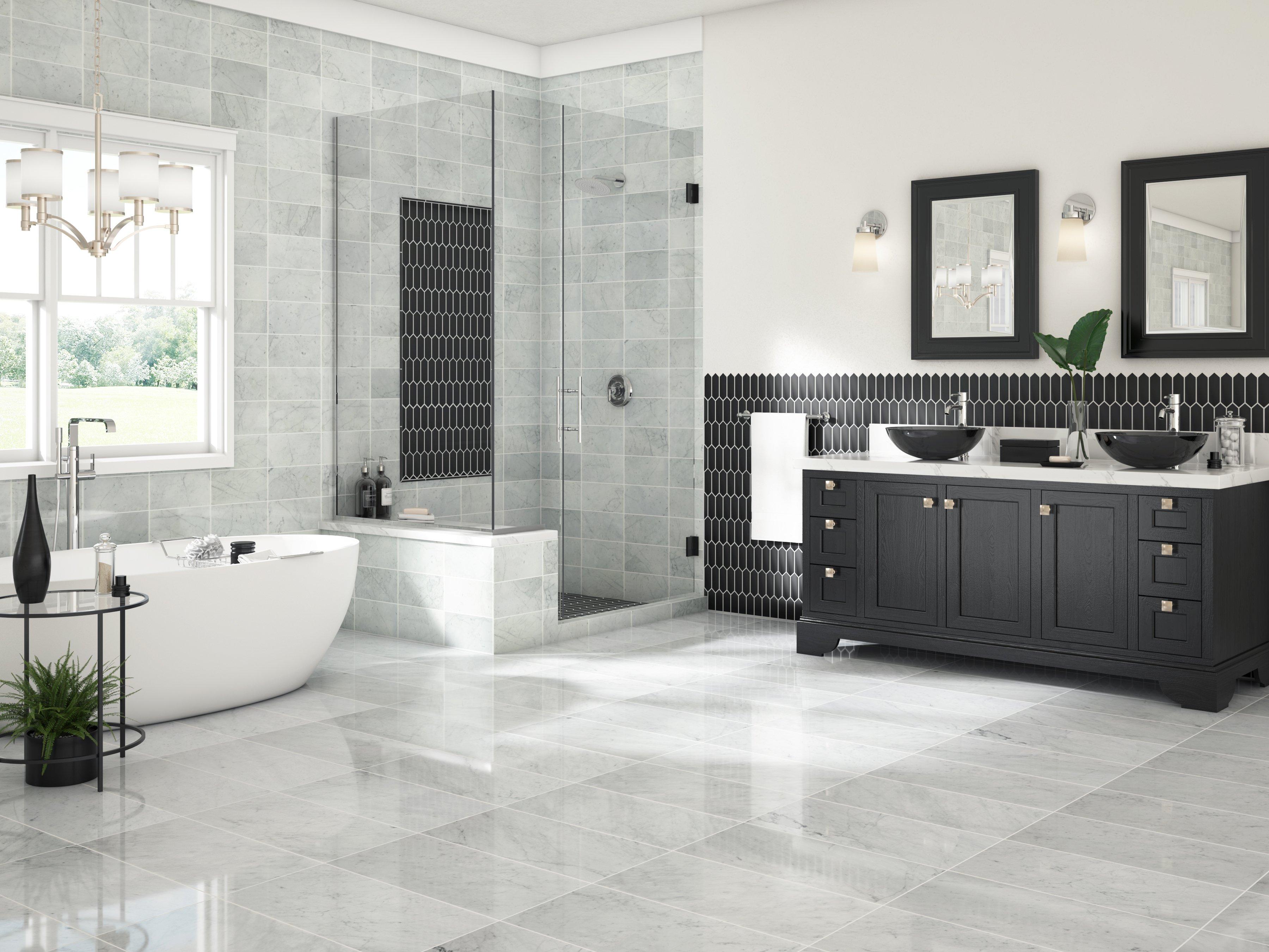 Carrara Marble Bathroom Floor Tile Flooring Site