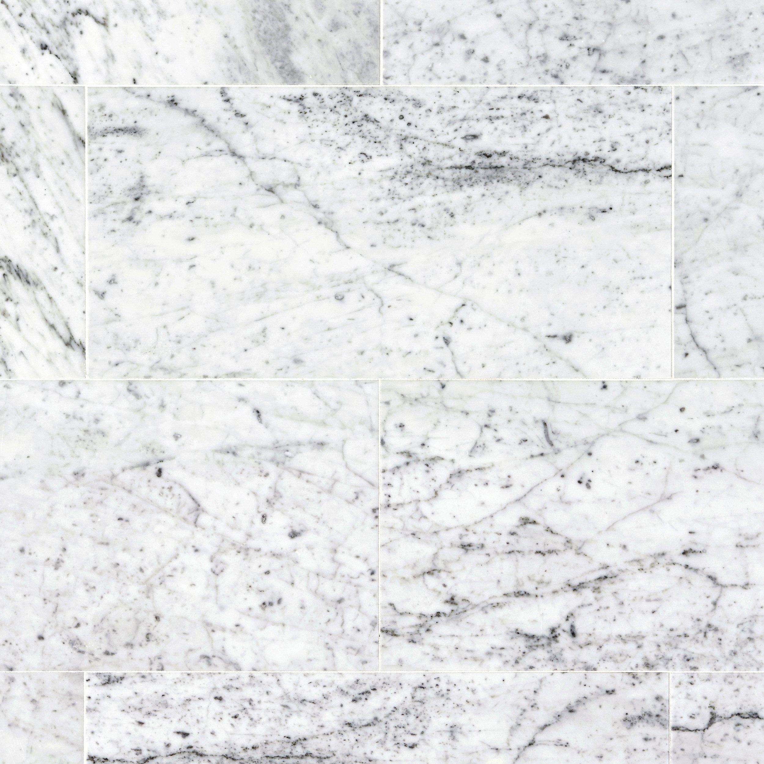 Bianco Carrara Polished Marble Tile