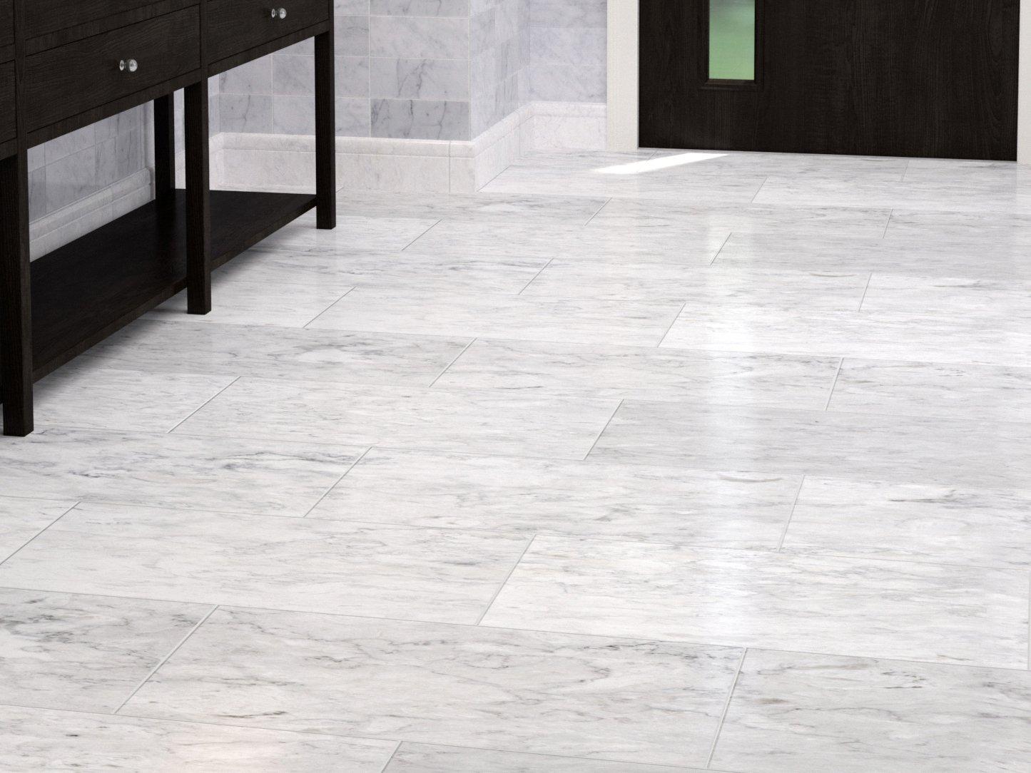 Bianco Carrara Polished Marble Tile