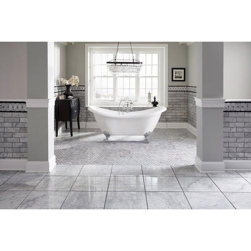 Bianco Carrara Hexagon Polished Marble Mosaic 12 X 12 931100750 Floor And Decor