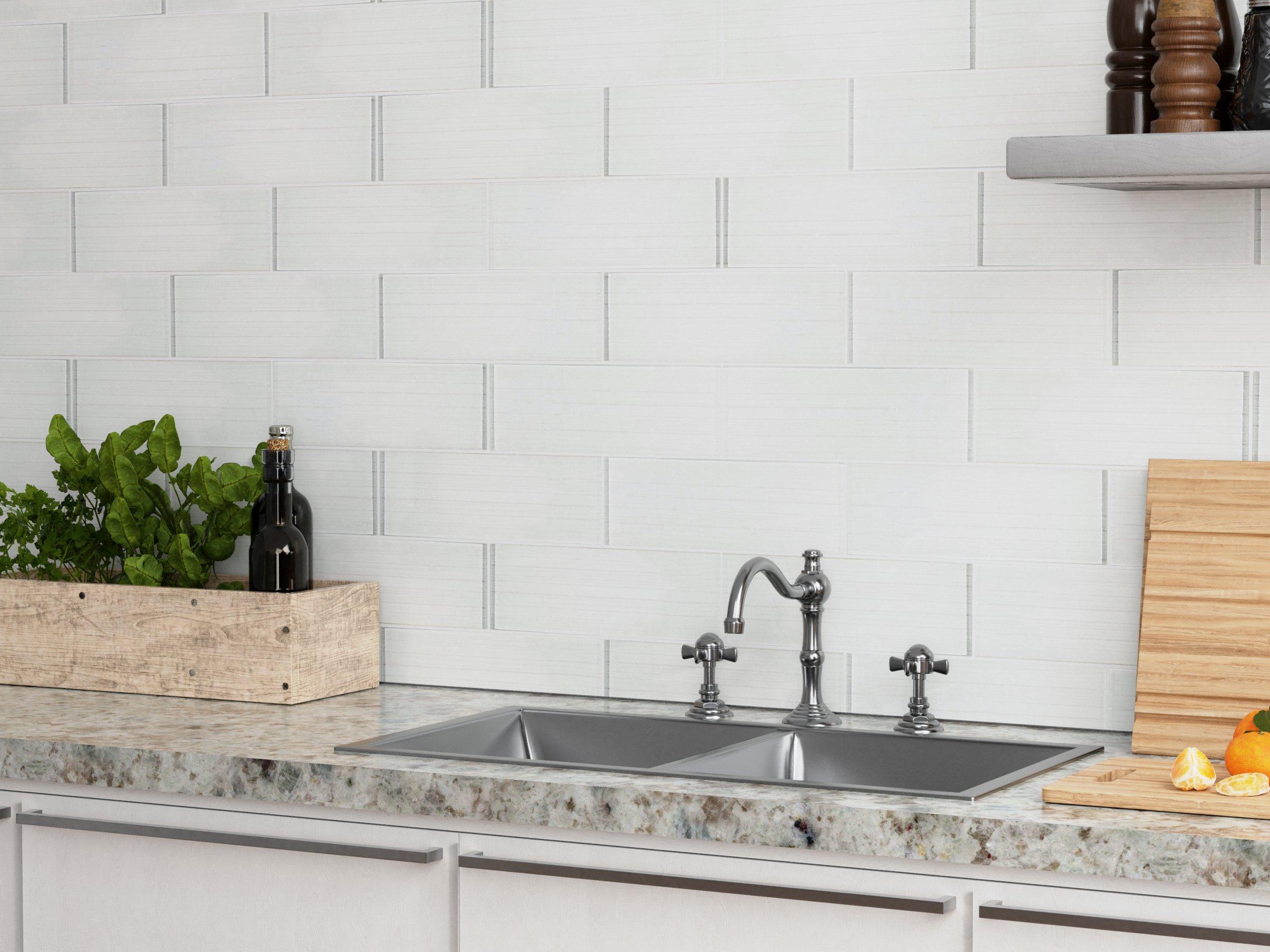 Crystal White Ice Glass Tile