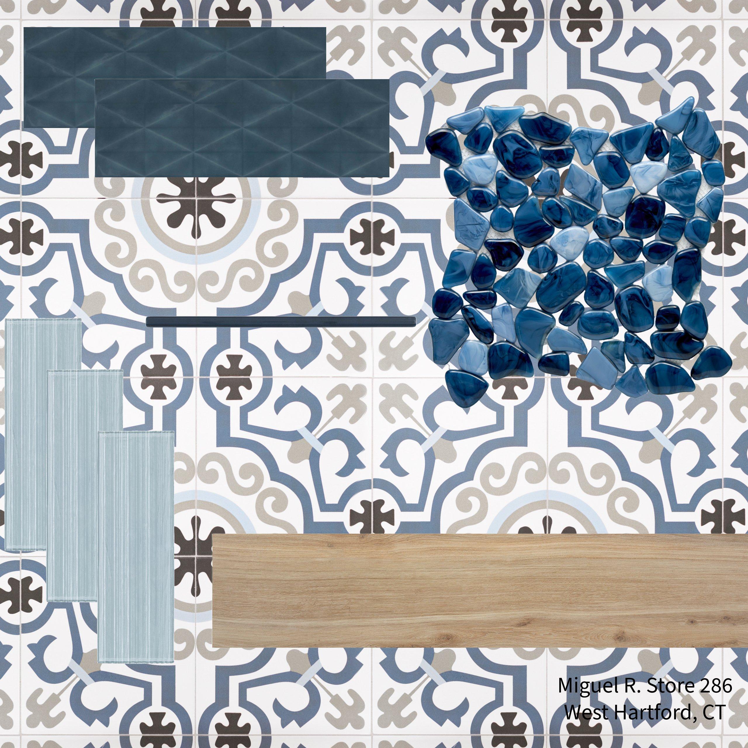 Icelandic Blue Ice Glass Tile