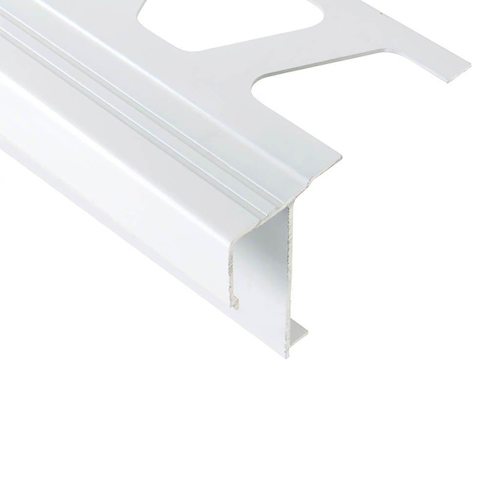 Schluter Bara-Rak Edge Trim w/ Drip Lip Aluminum Bright White