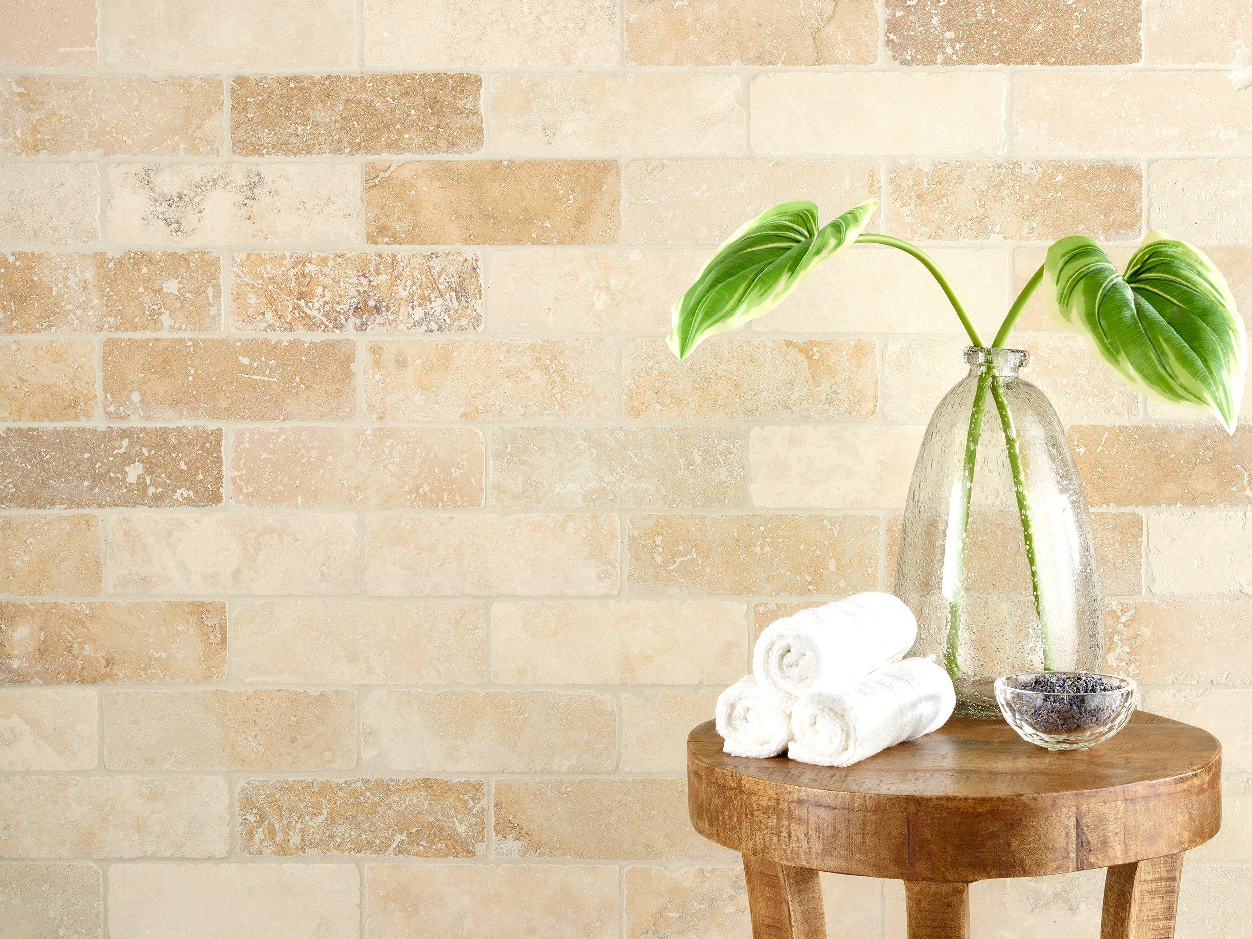 Country Beige Tumbled Travertine Tile