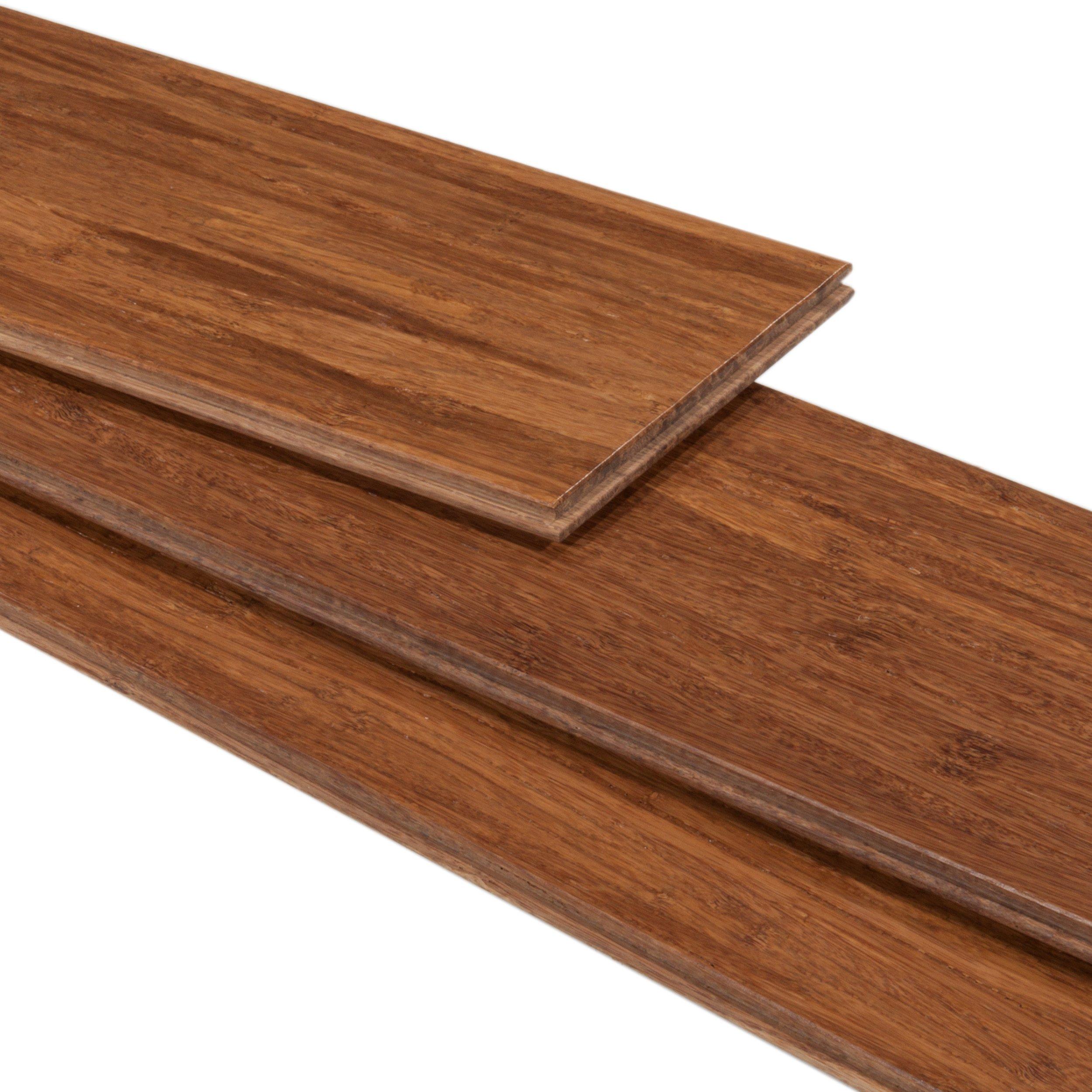 Eco Forest Aradon Frost Wire Brushed Solid Stranded Bamboo Floor & Decor