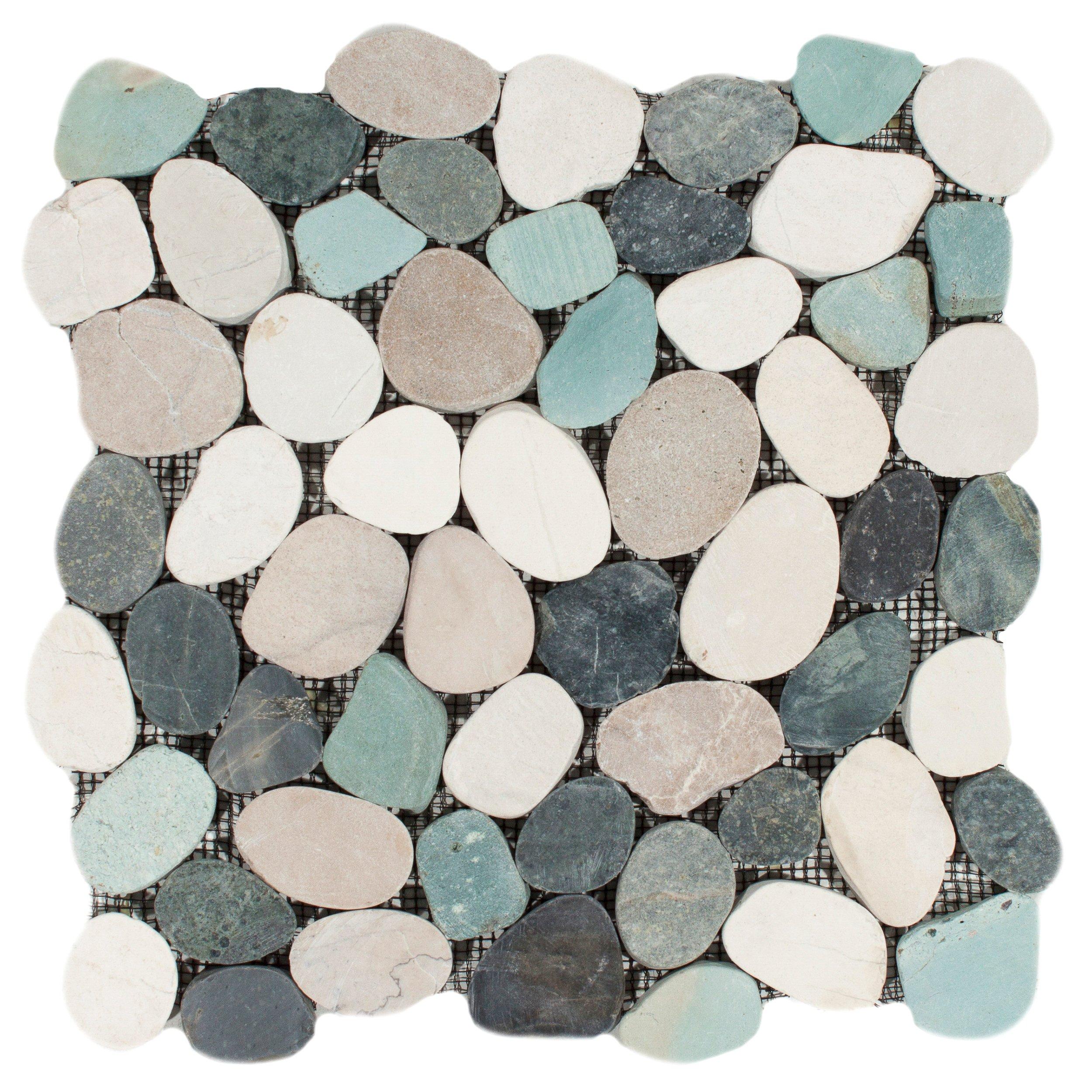 Decorative Stone Pebble Tile Floor Decor