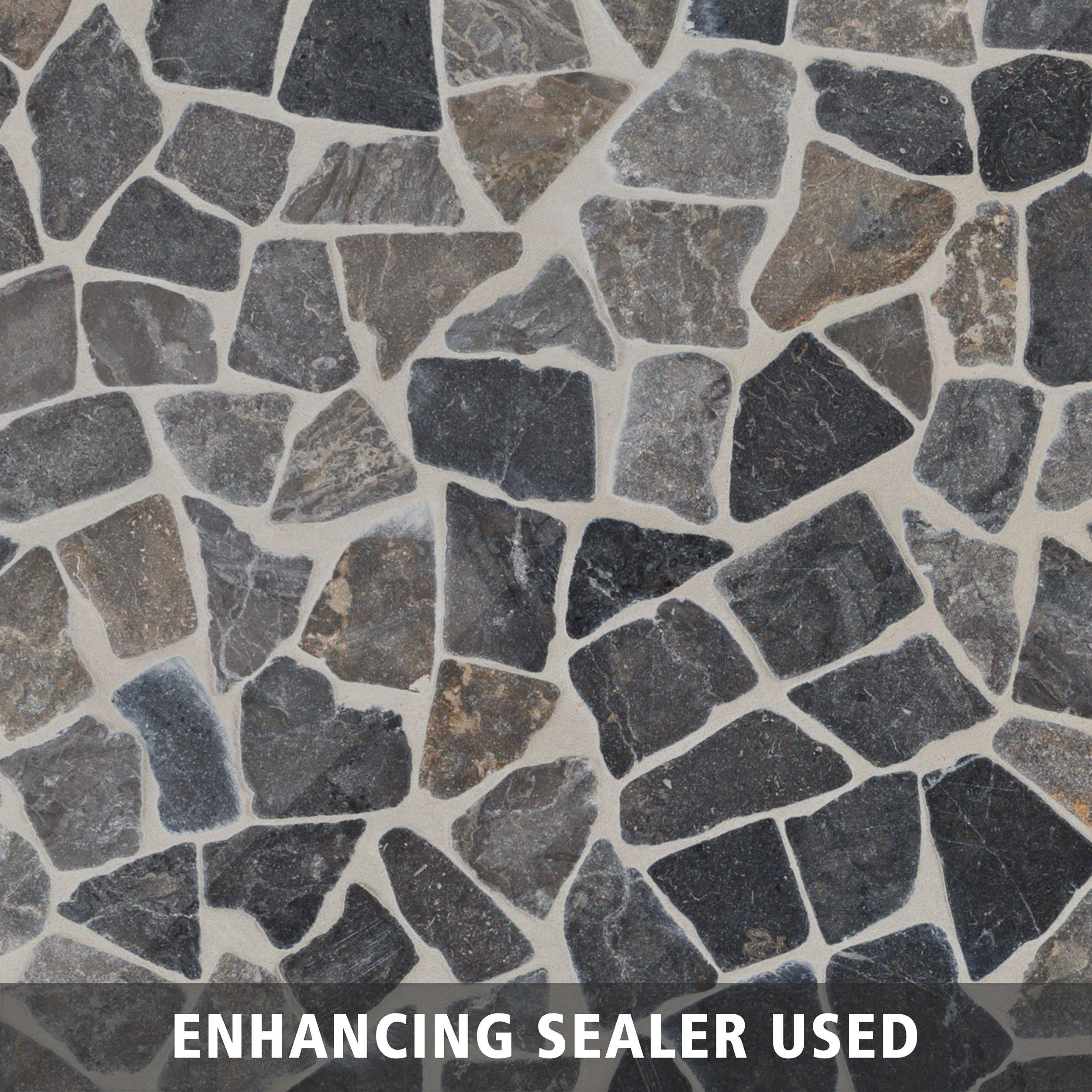 Solo River Gray Pebble Stone Mosaic