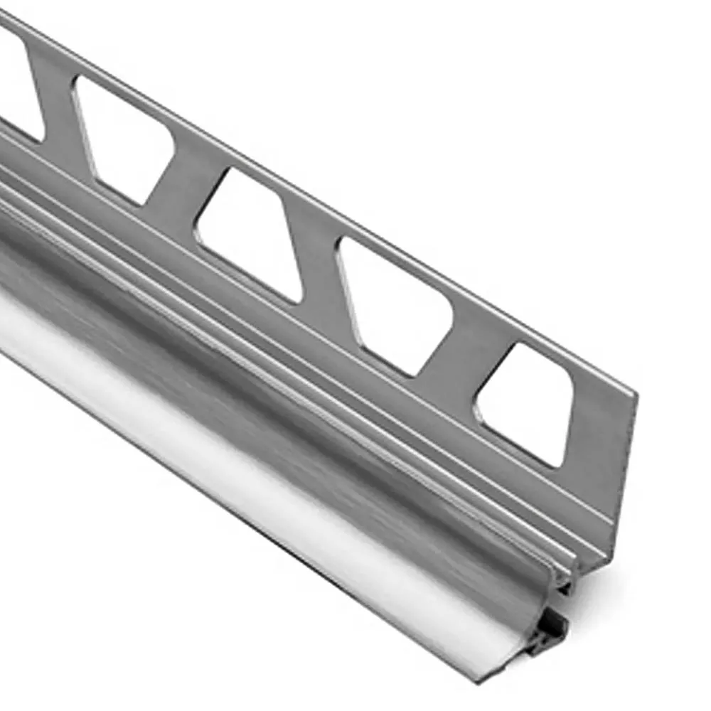 Schluter Dilex-Ahka Cove Base 3/8in. Aluminum Brush Chrome