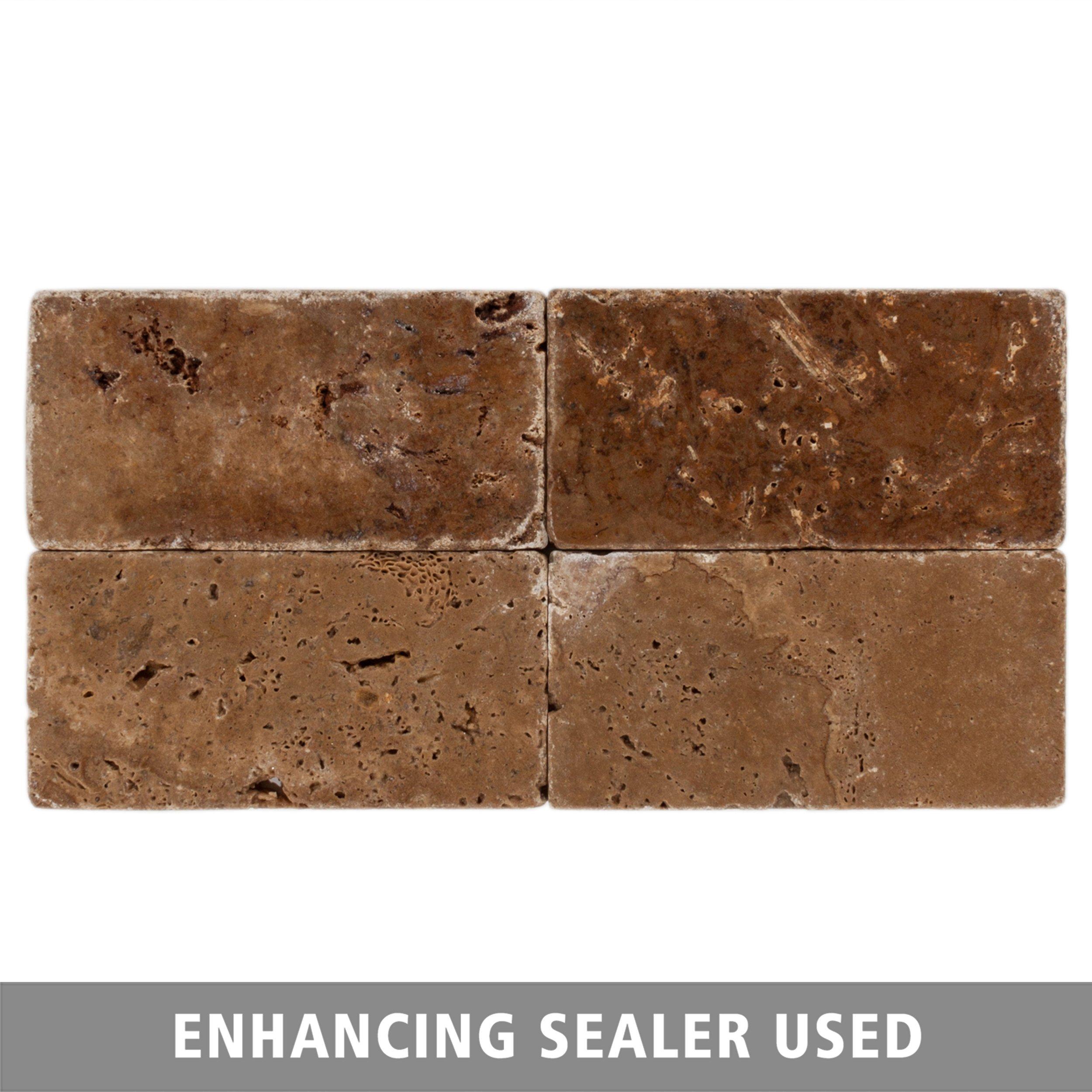 Noce Tumbled Travertine Tile | Floor & Decor