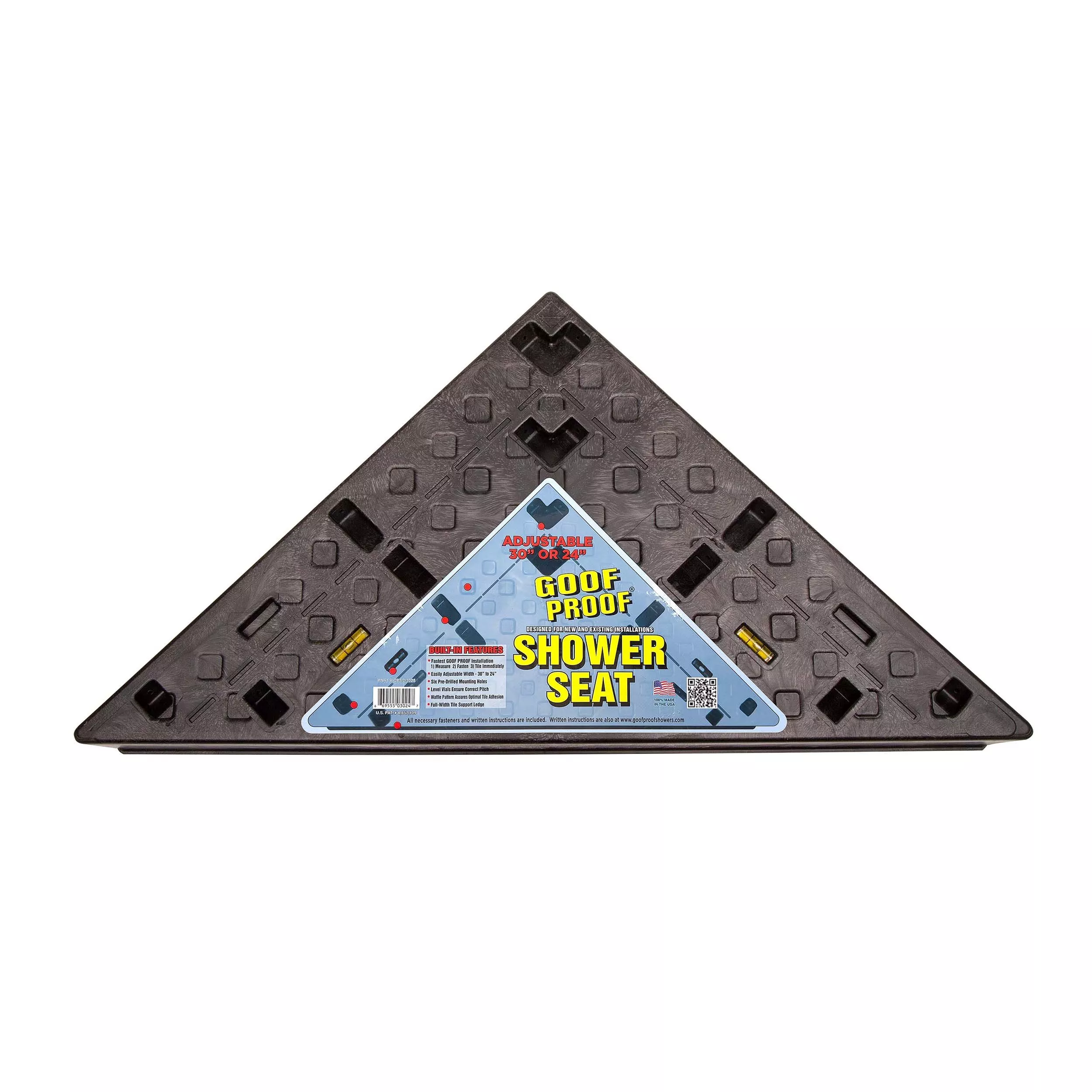 Goof Proof Corner Adjustable Shower Seat Floor and Decor