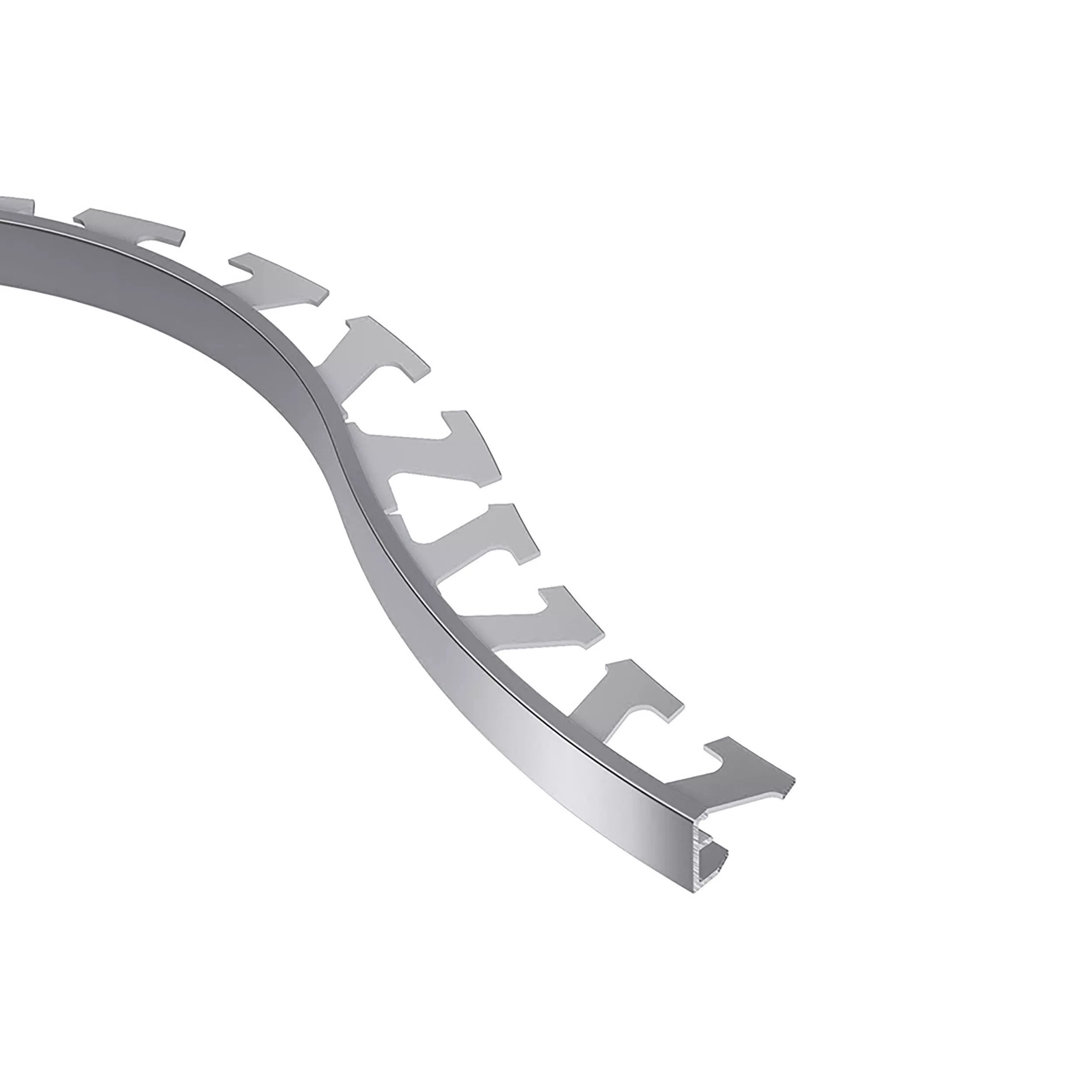 Schluter Jolly-Radius Edge Trim 3/8in. Aluminum Polish Chrome