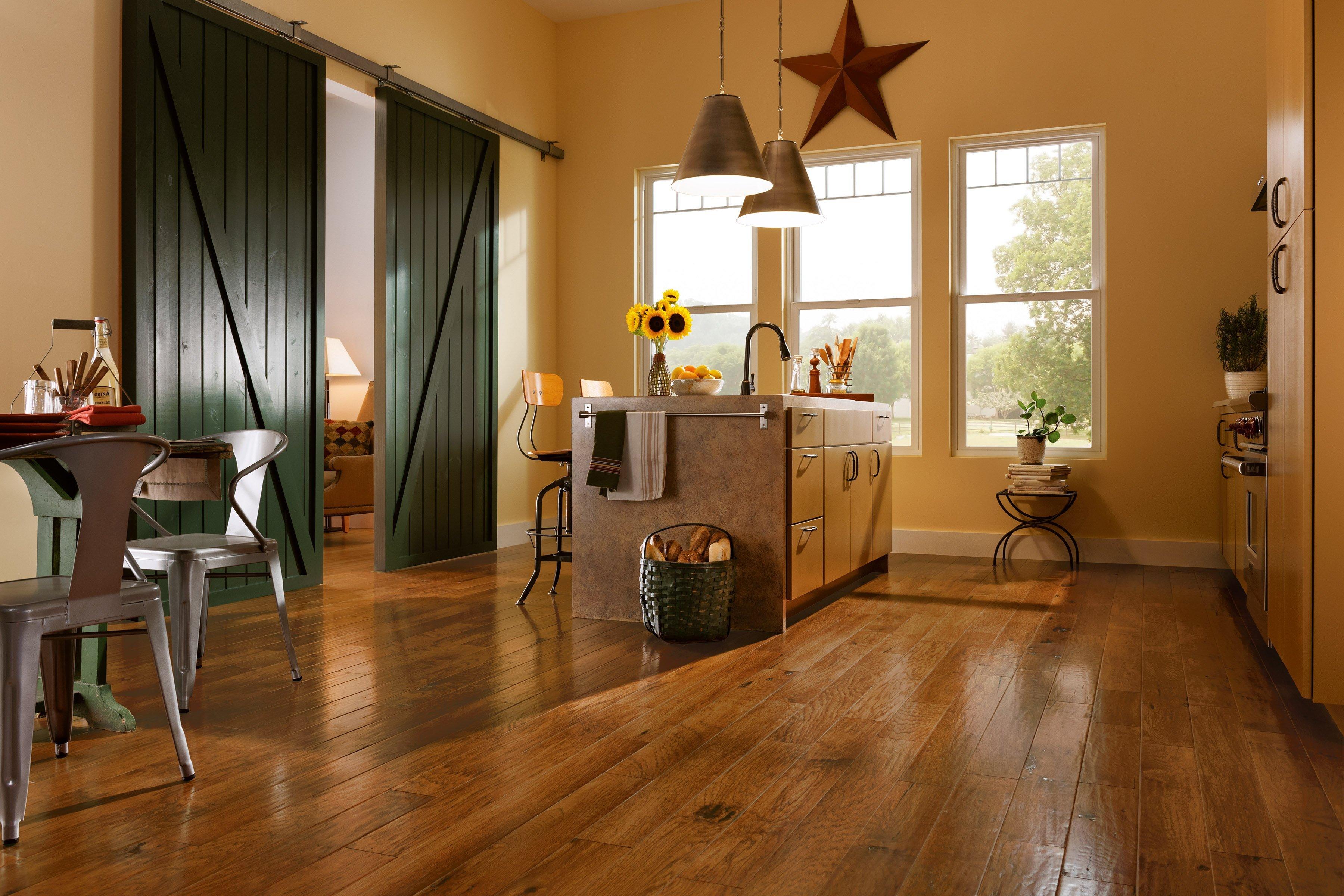 Chestnut Hickory Hand Scraped Engineered Hardwood