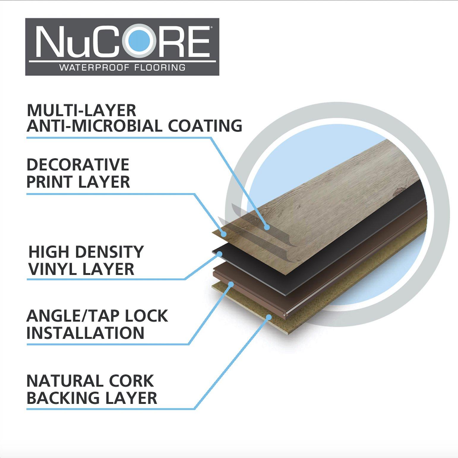 Chestnut Rigid Core Luxury Vinyl Plank - Cork Back