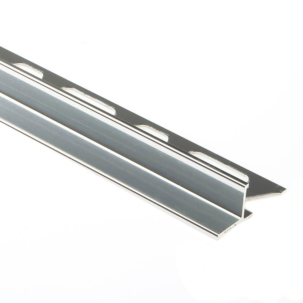 Schluter Indec Recess Corner Trim 5/16in. Aluminum Polish Chrome