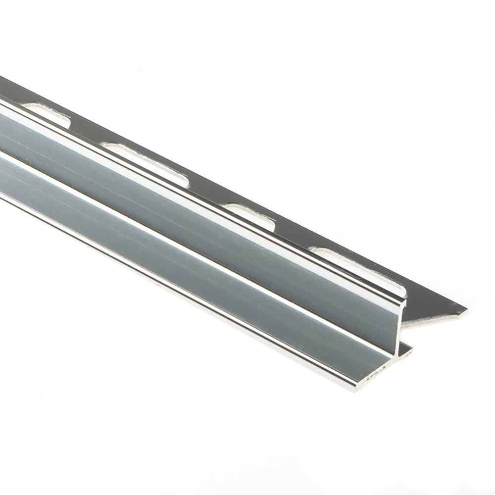 Schluter Indec Recess Corner Trim 5/16in. Aluminum Polish Chrome ...