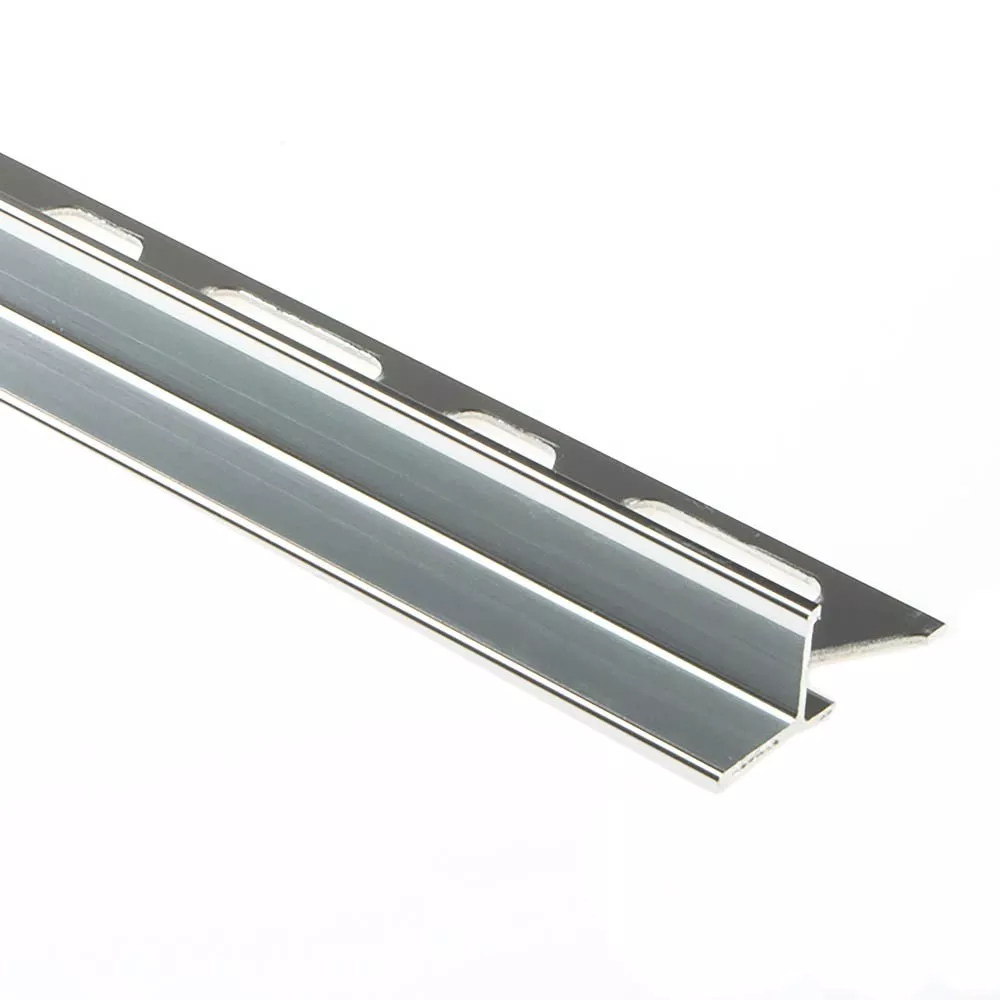 Schluter Indec Recess Corner Trim 5/16in. Aluminum Polish Chrome