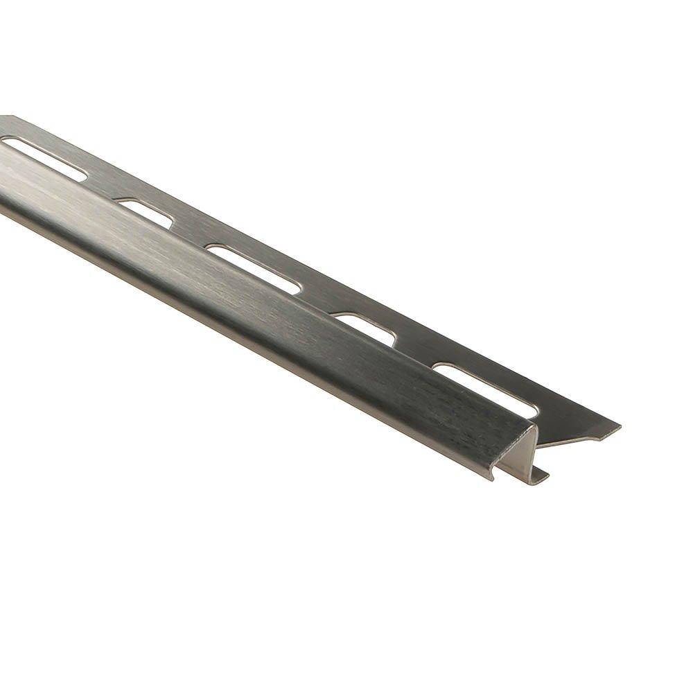 Schluter Deco-De 135 Degrees Edge Trim 3/8in. Brush Stainless Steel