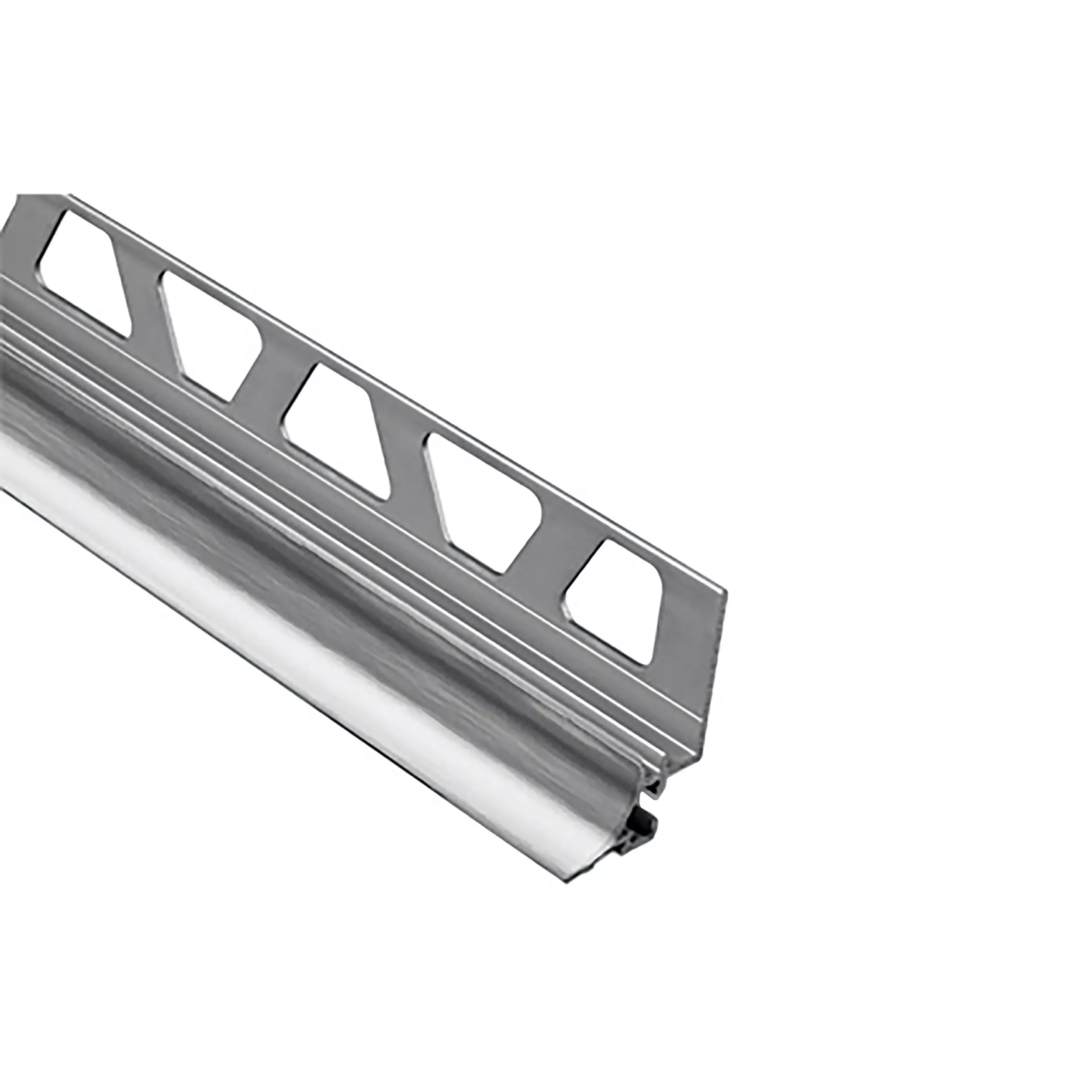 Schluter Dilex-Ahka Cove Base 9/16in. Aluminum Brush Chrome