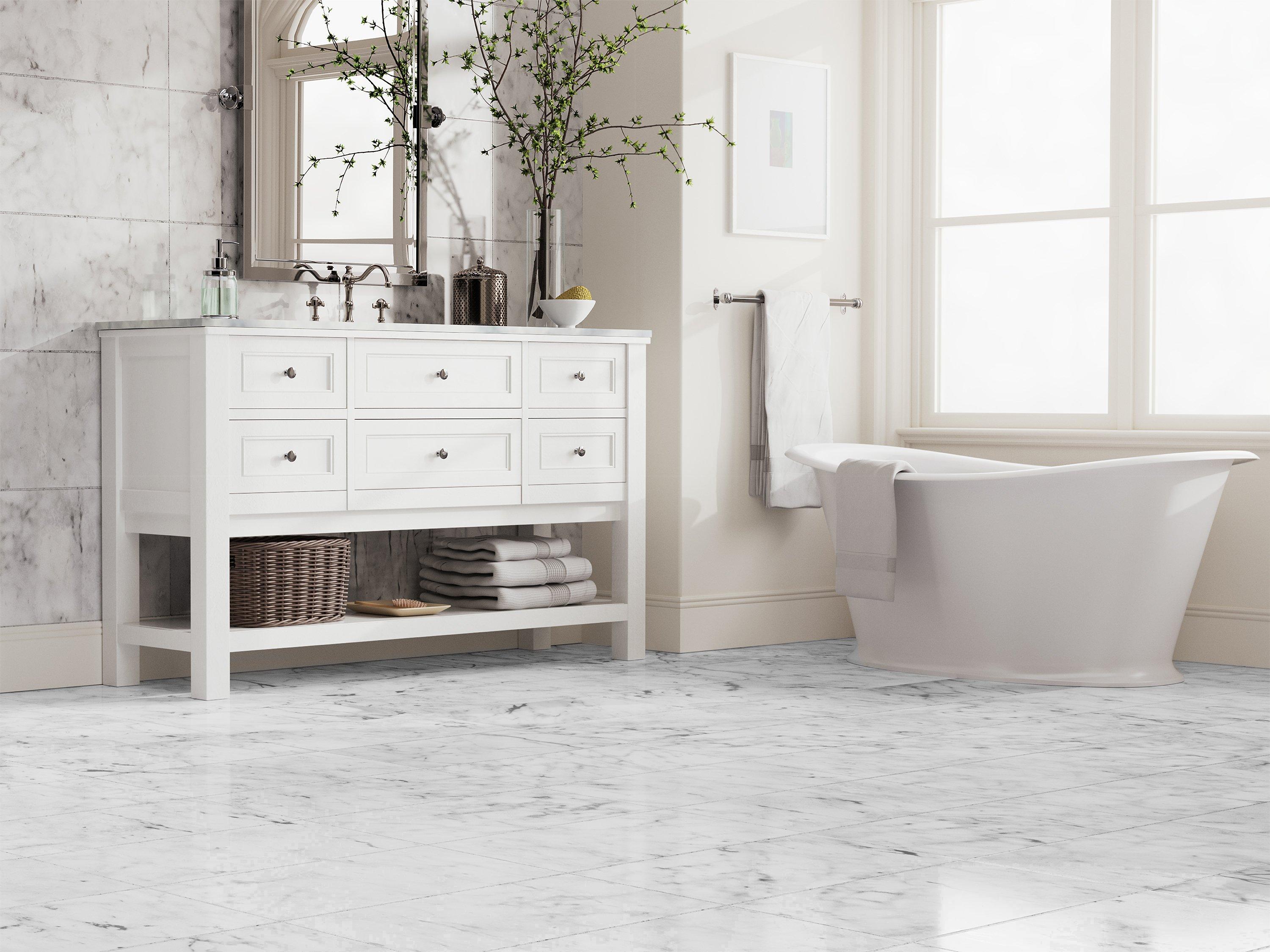 calacatta marble bathroom