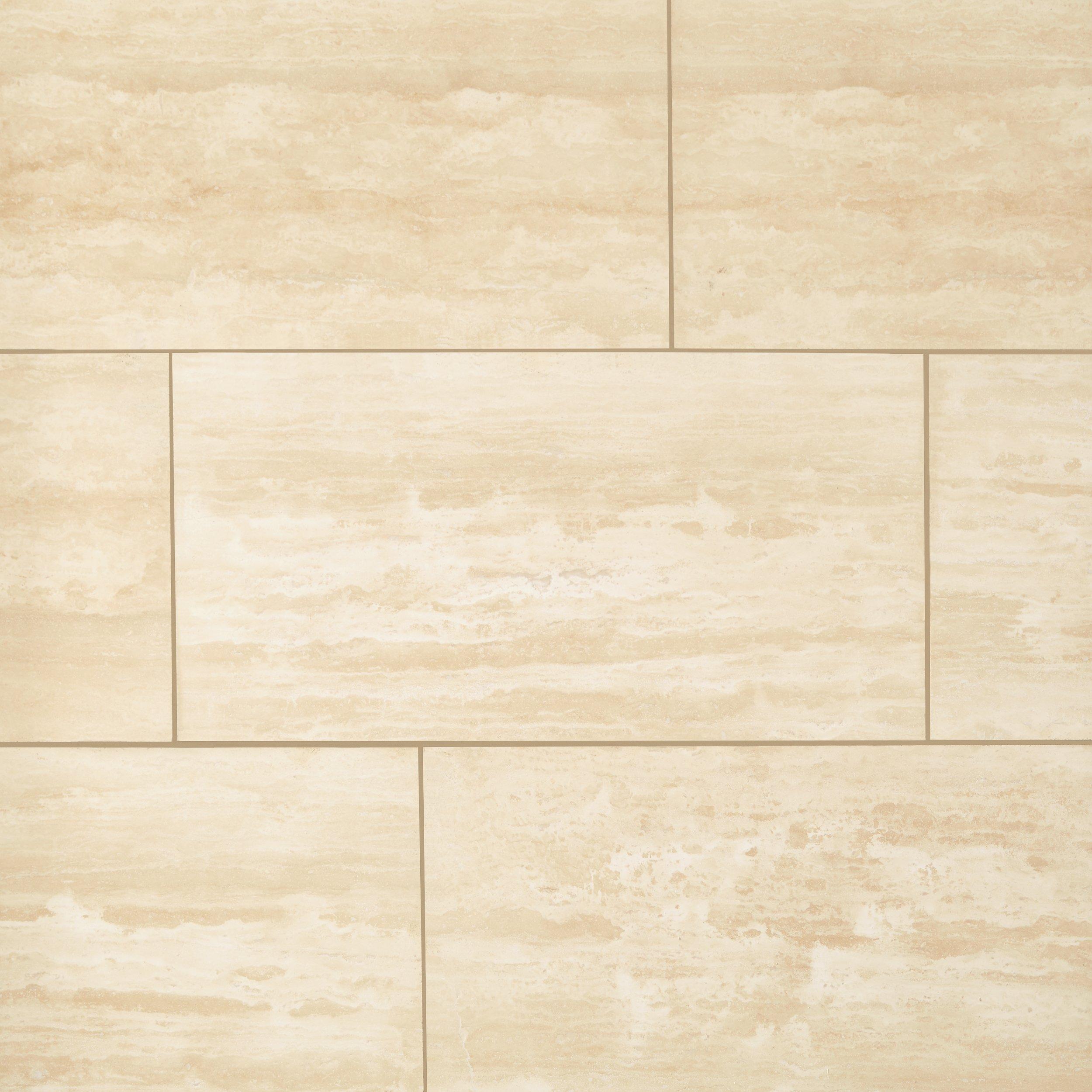 Ivory Vein Cut Honed Travertine Tile