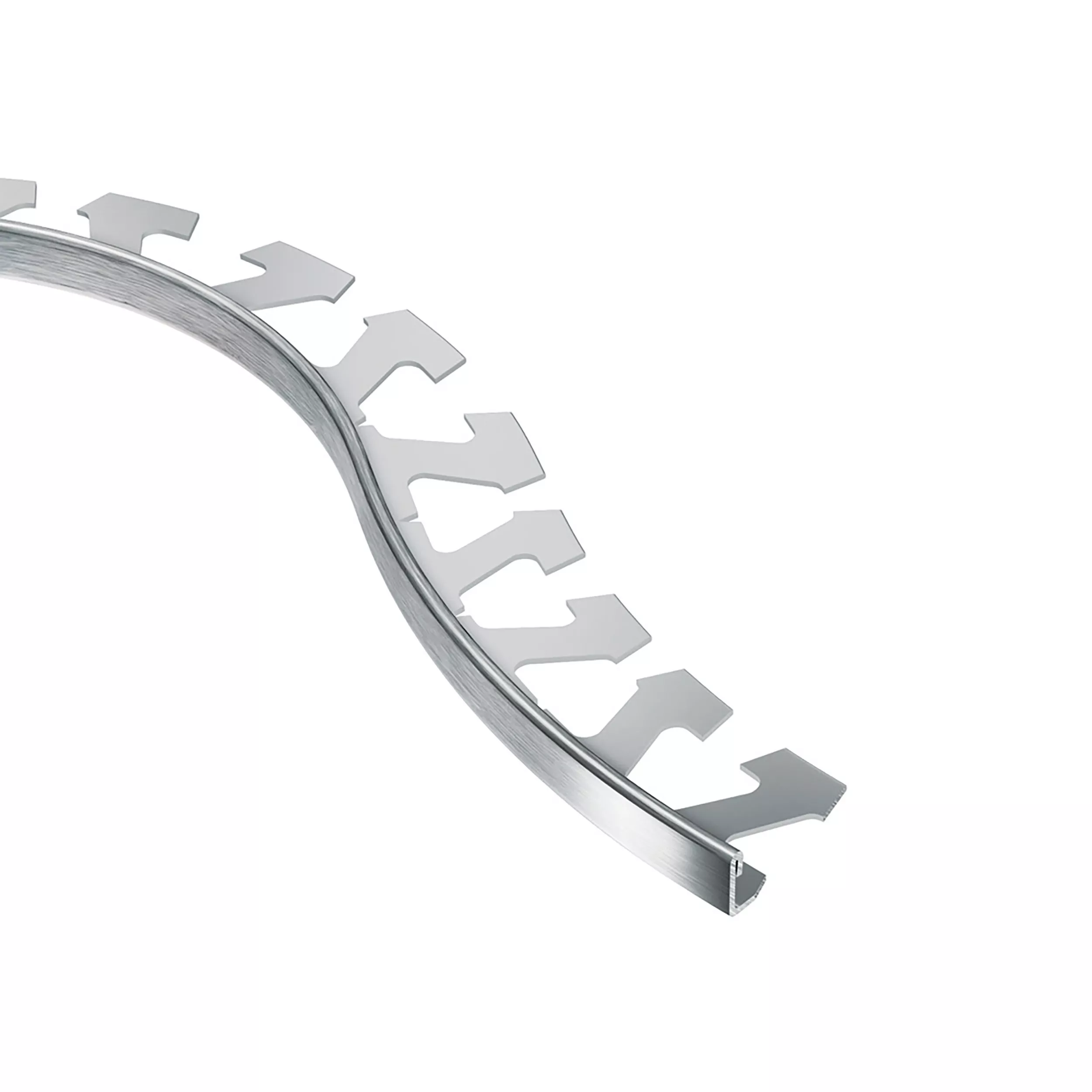 Schluter Jolly-Radius Edge Trim 1/2in. Aluminum Brush Chrome