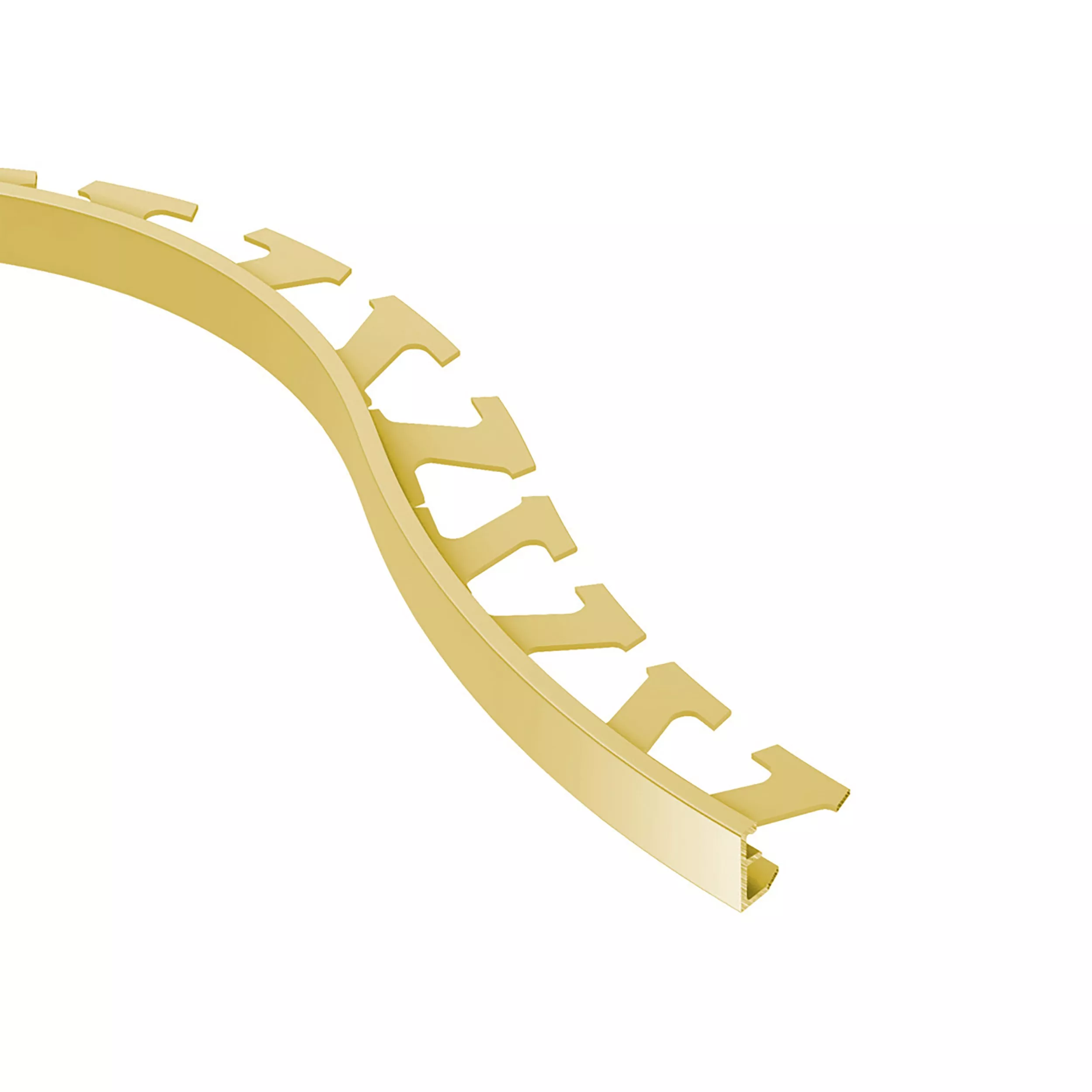 Schluter Jolly-Radius Edge Trim 1/4in. Aluminum Satin Brass